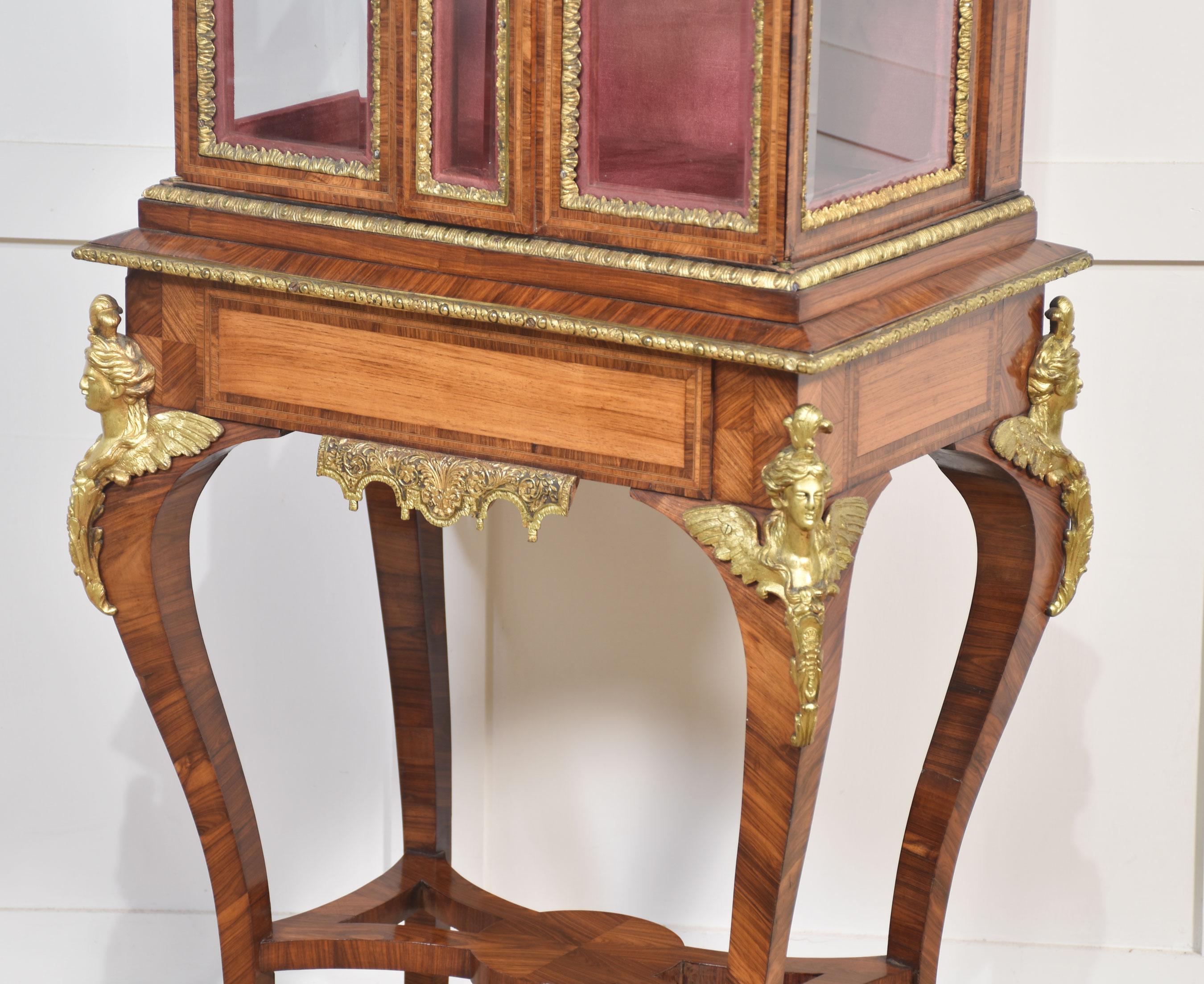 19th century display cabinet on stand For Sale 5