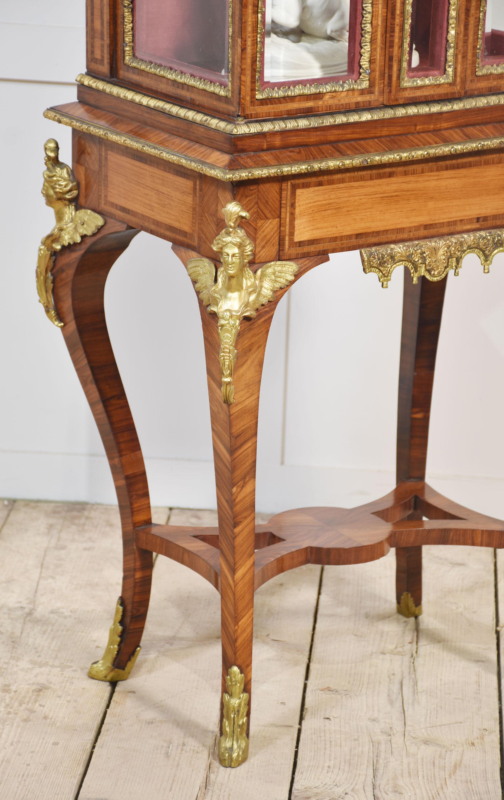 19th century display cabinet on stand For Sale 10