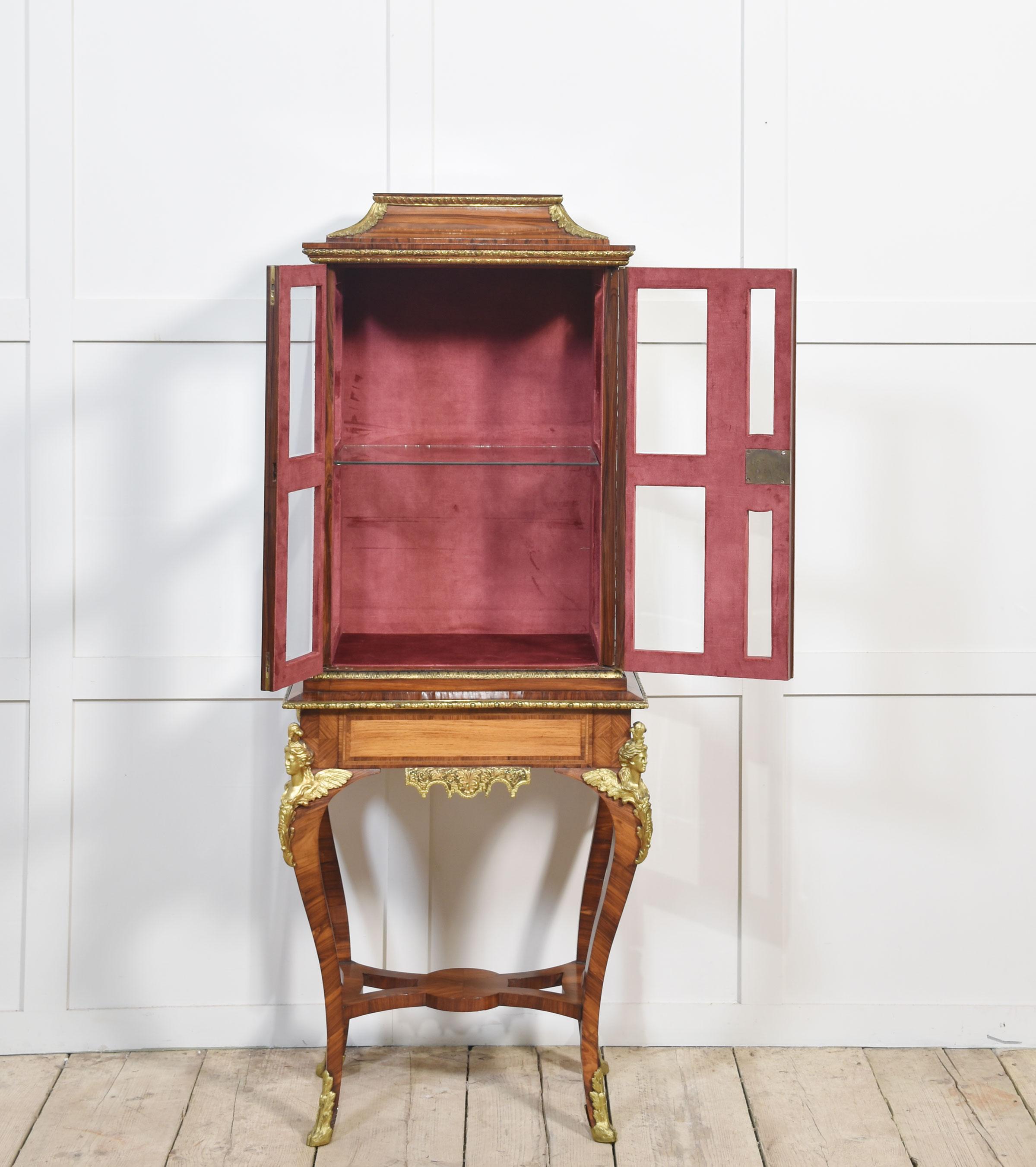 19th Century 19th century display cabinet on stand For Sale