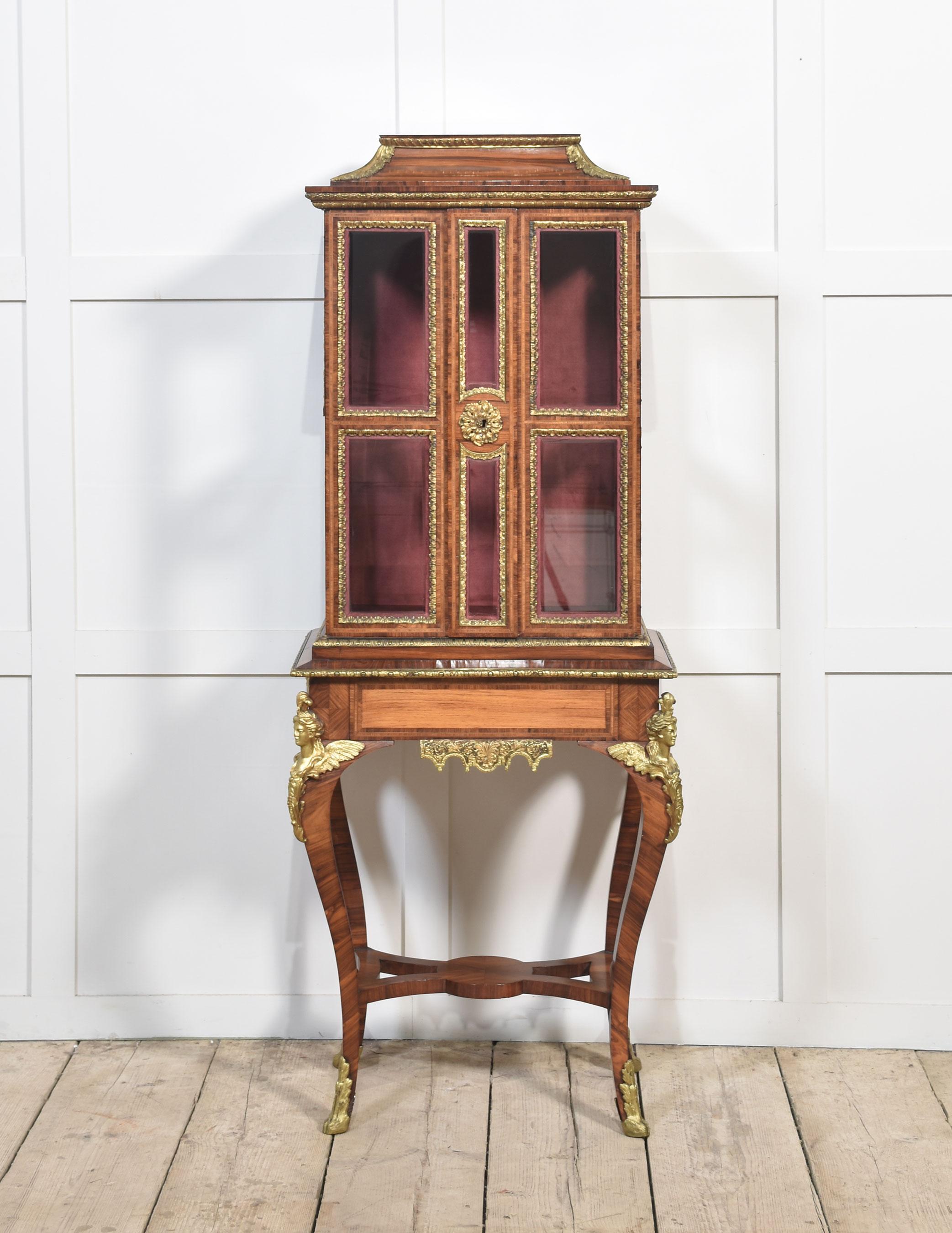 19th century display cabinet on stand For Sale 1