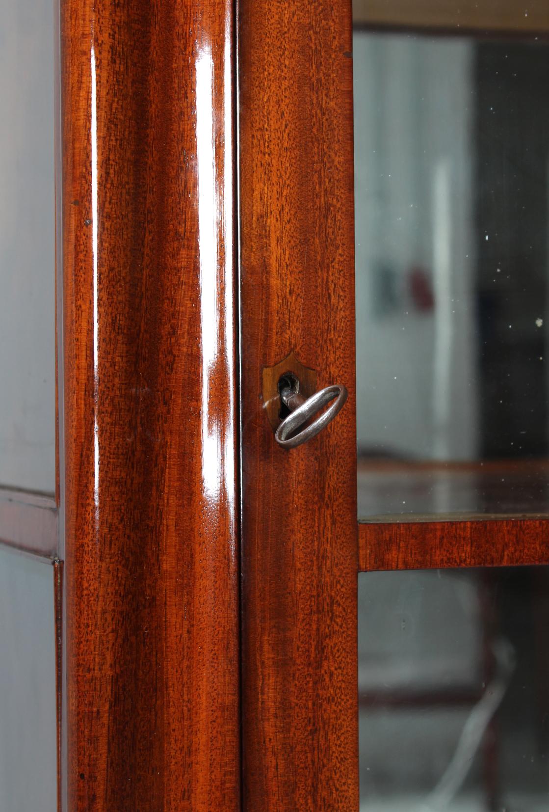 19th Century Display Cabinet, Small Bookcase, Mahogany, Biedermeier, c. 1835 5
