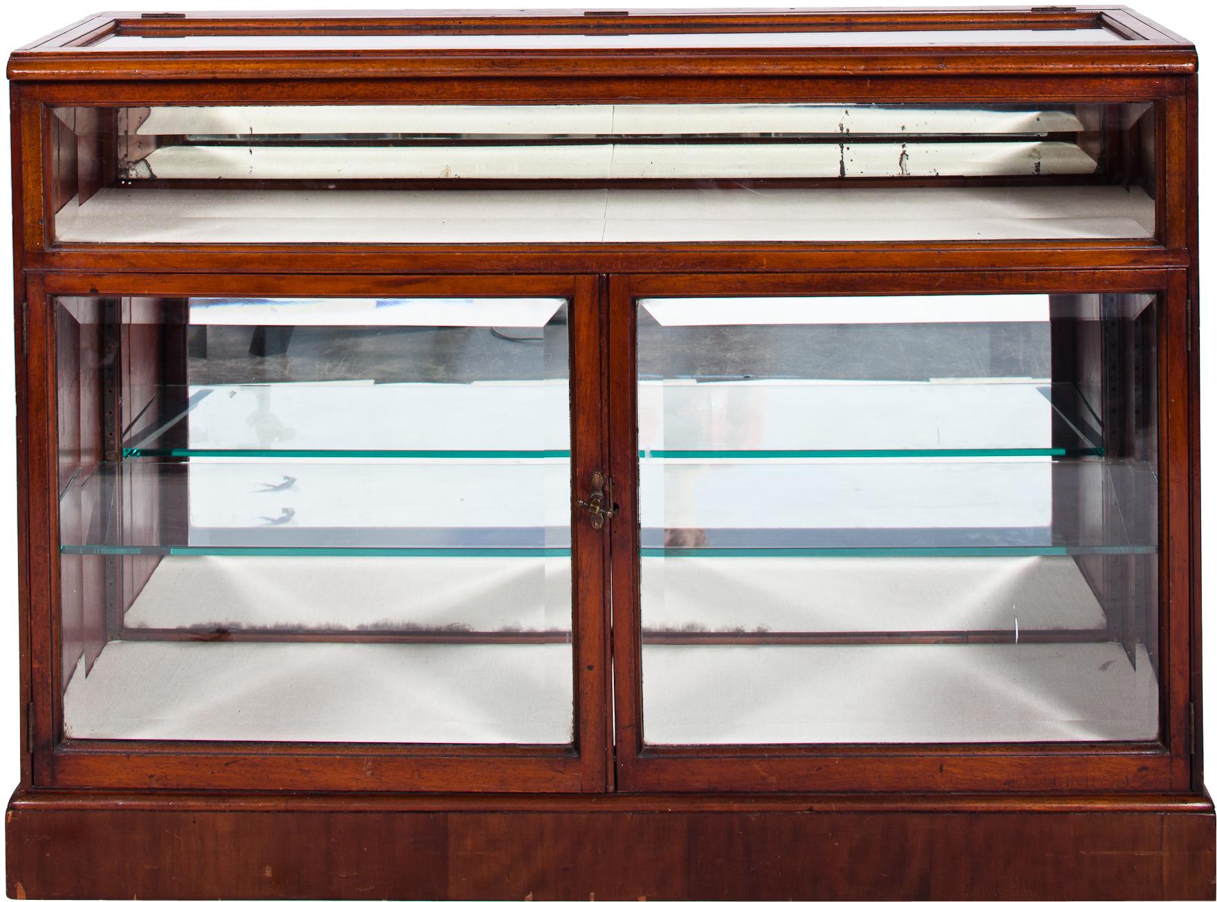 19th Century Display Case in Mahogany In Good Condition In Los Angeles, CA