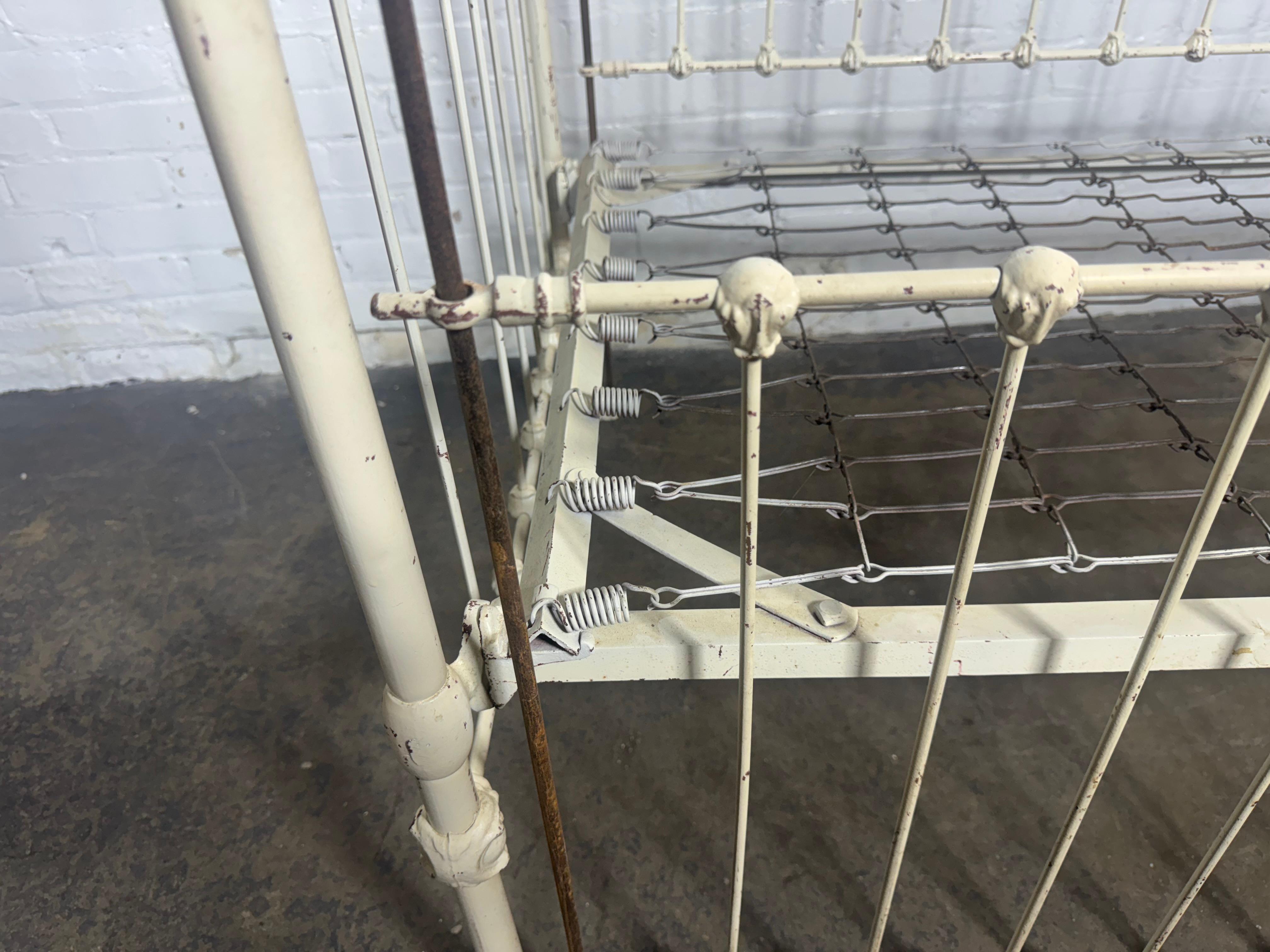Charming 19th Century Distressed white Iron 