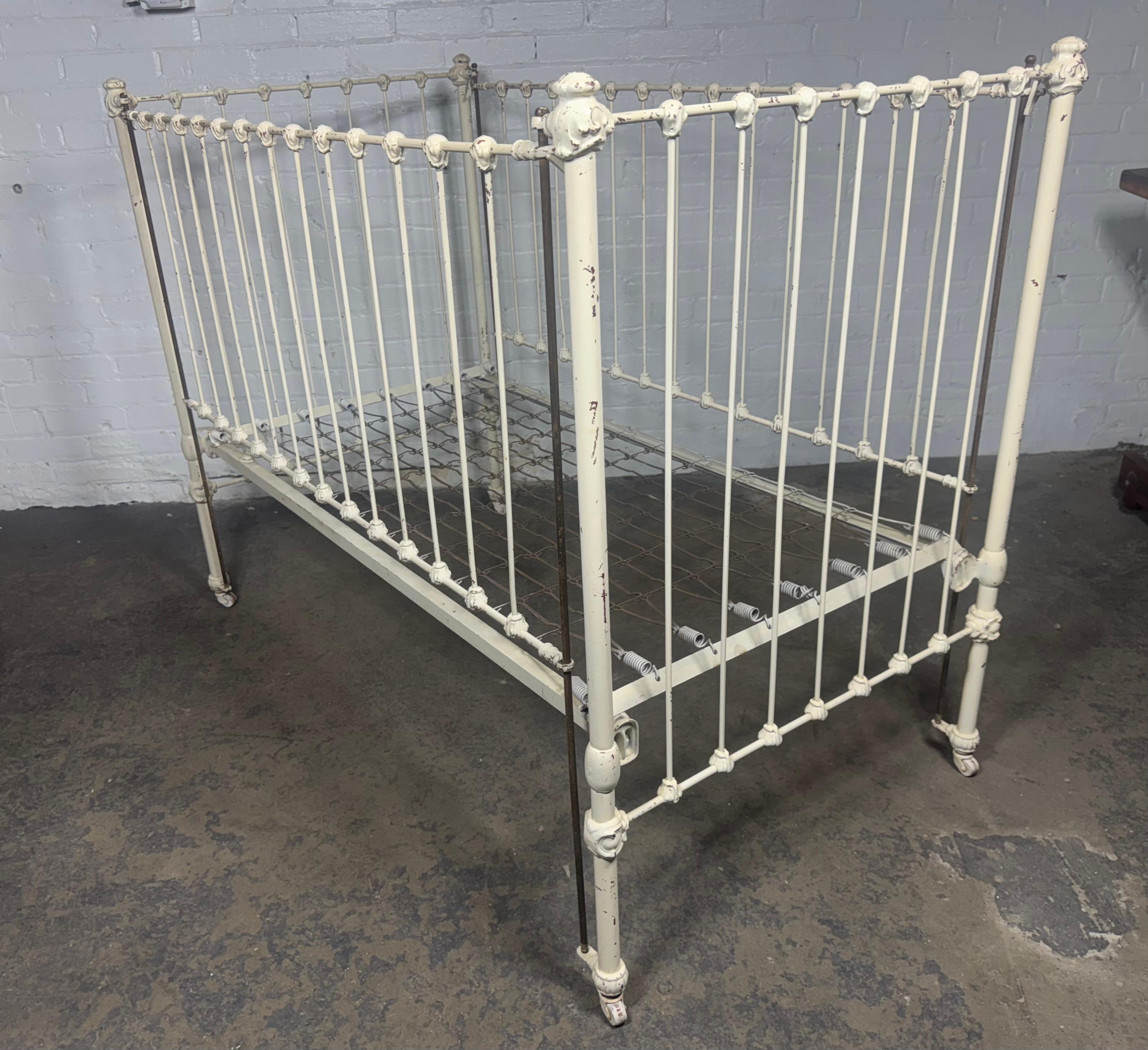 19th Century Distressed white Iron 