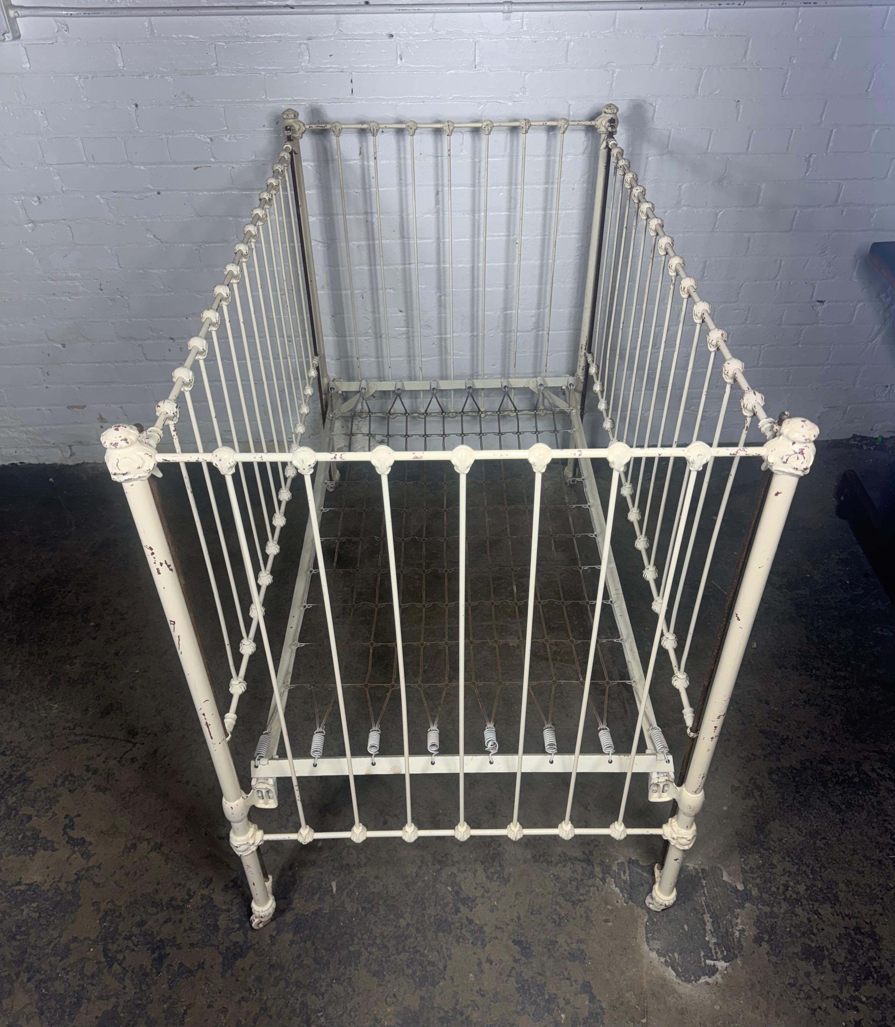 19th Century Distressed white Iron 