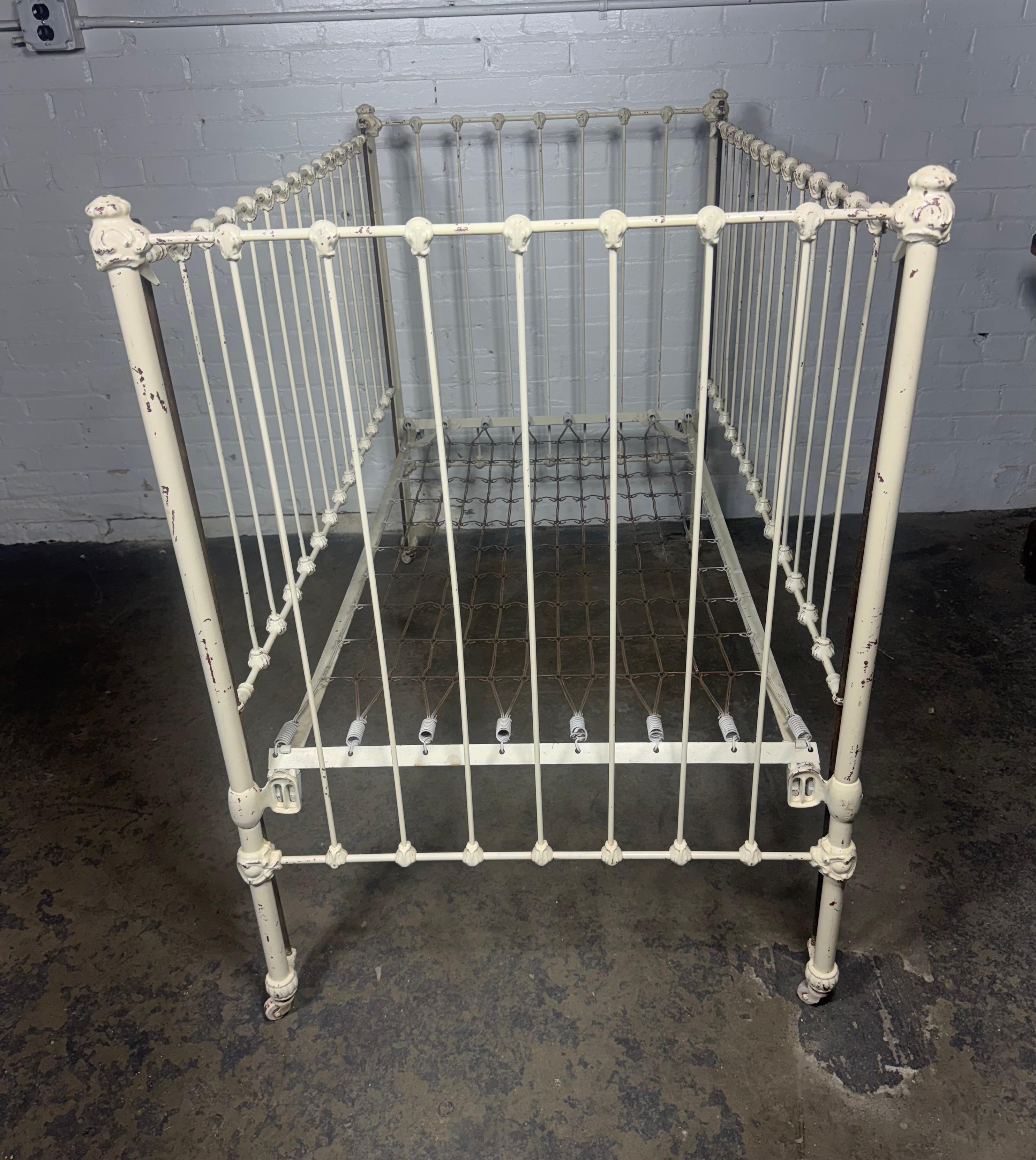 19th Century Distressed white Iron 