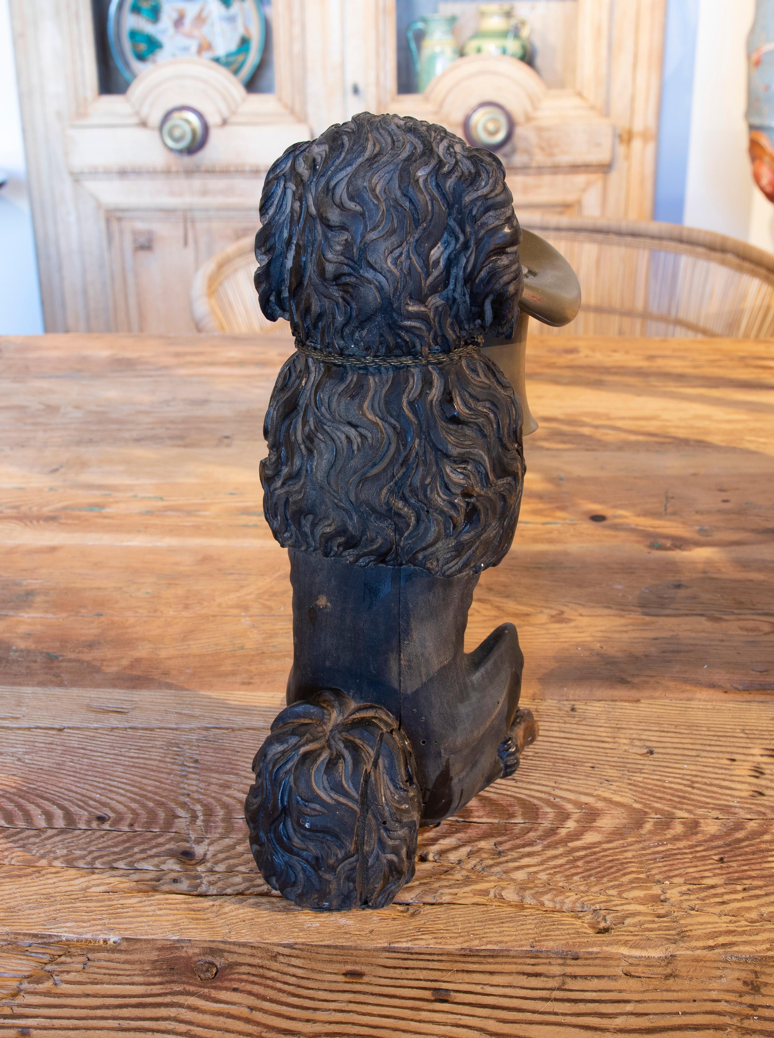19th Century Dog-Shaped Scrip in the Shape of a Bronze Hat 2