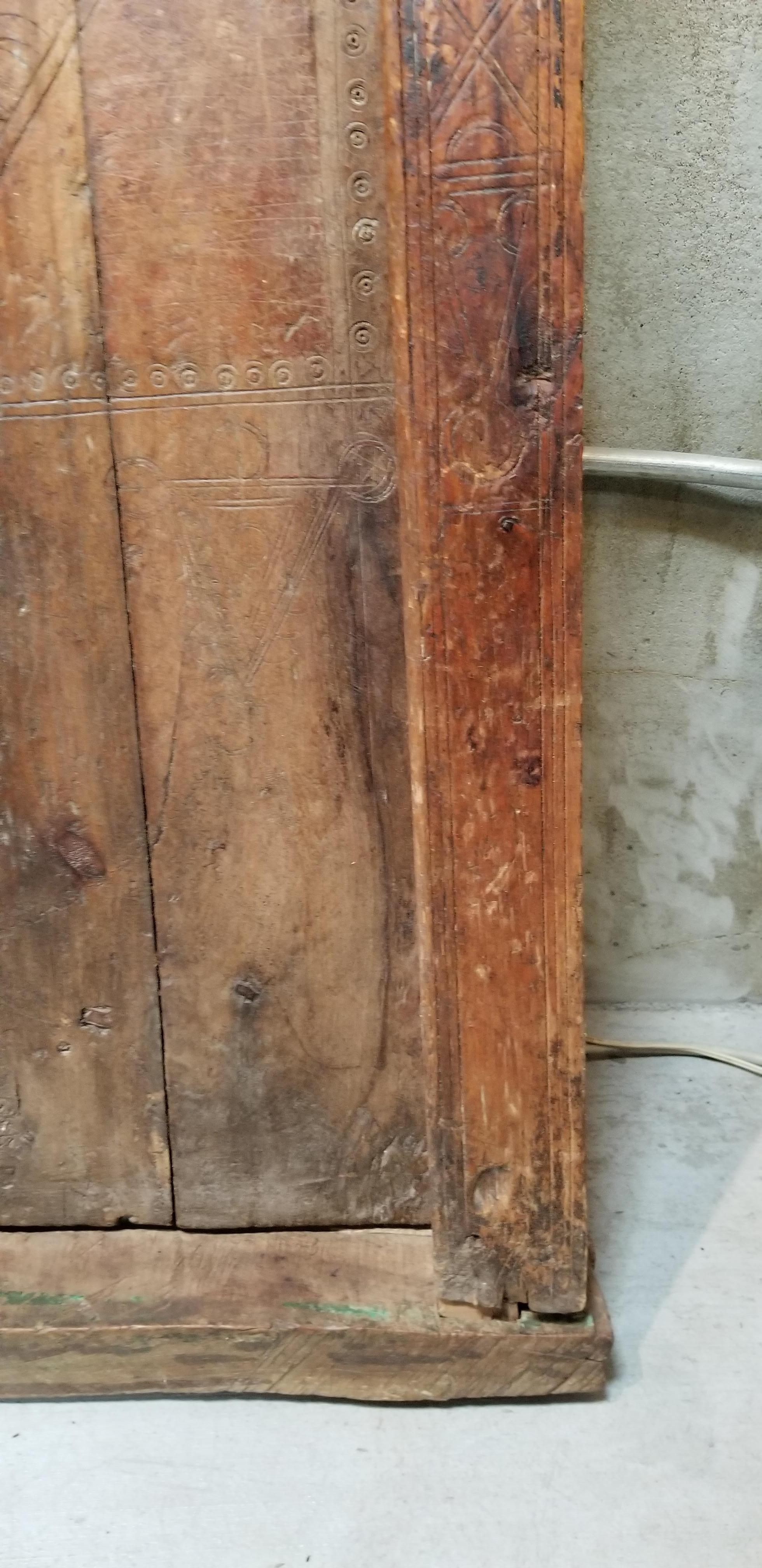 19th Century Dogon Door with Casing In Fair Condition For Sale In Fulton, CA