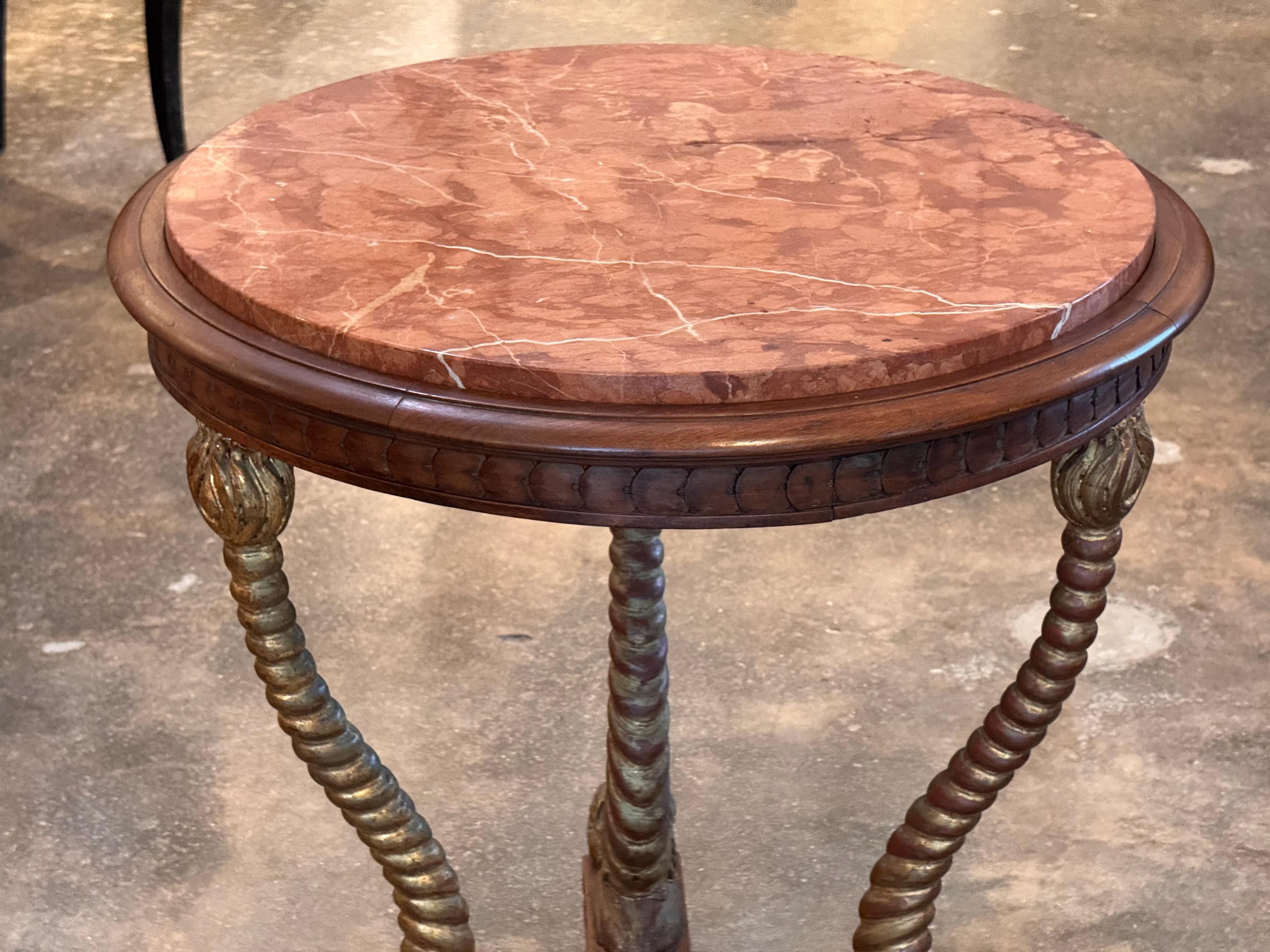 19th Century Dolphin Base Table In Good Condition For Sale In Charlottesville, VA