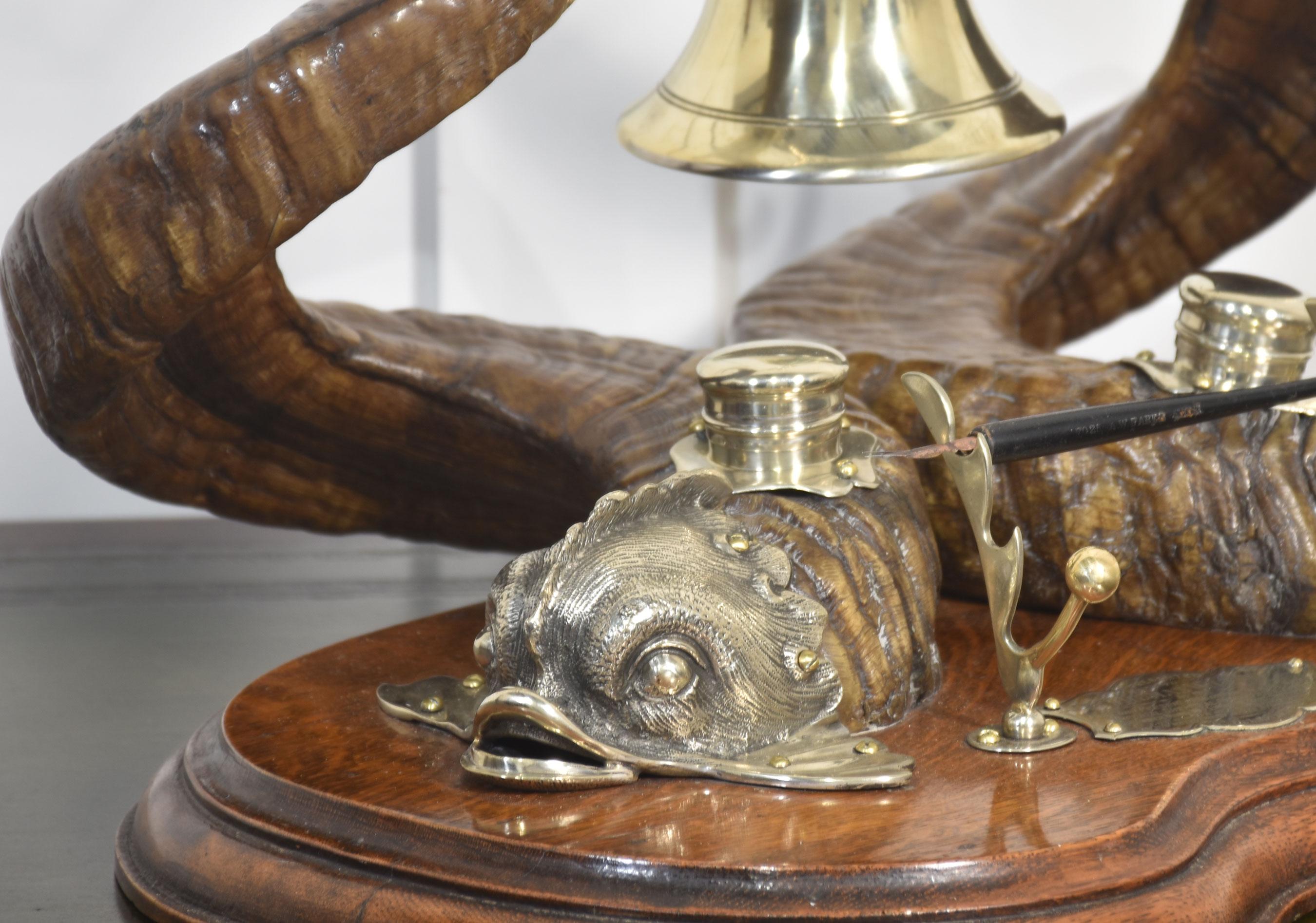 19th Century 19th century dolphin Inkstand For Sale