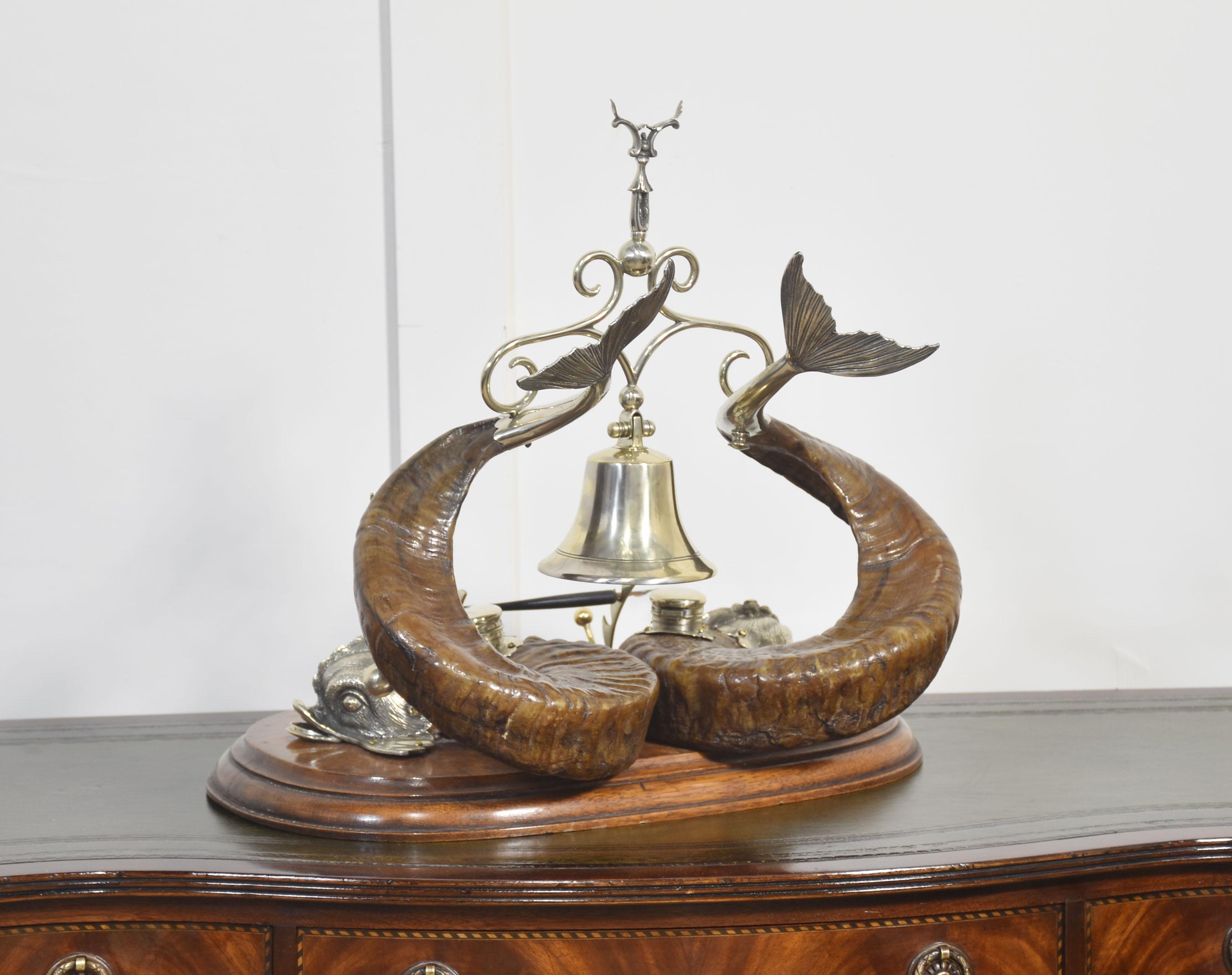 19th century dolphin Inkstand For Sale 3