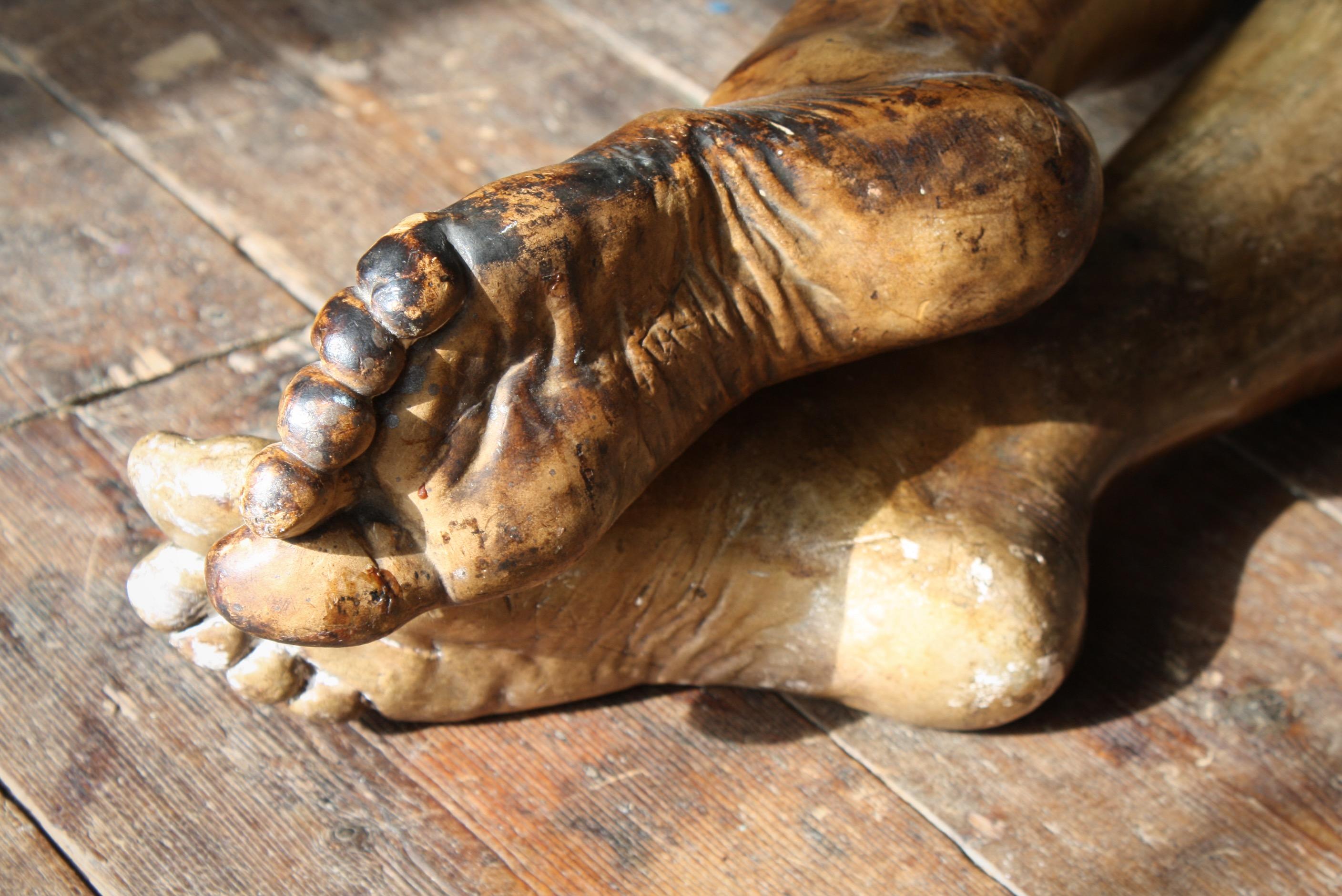 19th Century Domenico Brucciani Plaster Cast Legs Grand Tour Museum 7