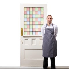 19th Century Door With Stained Glass Window