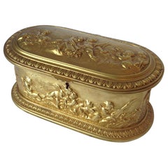 19th Century Dore Bronze Box Signed Loudry