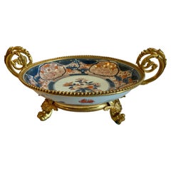 19TH Century Dore' Bronze Mounted Imari Centerpiece 