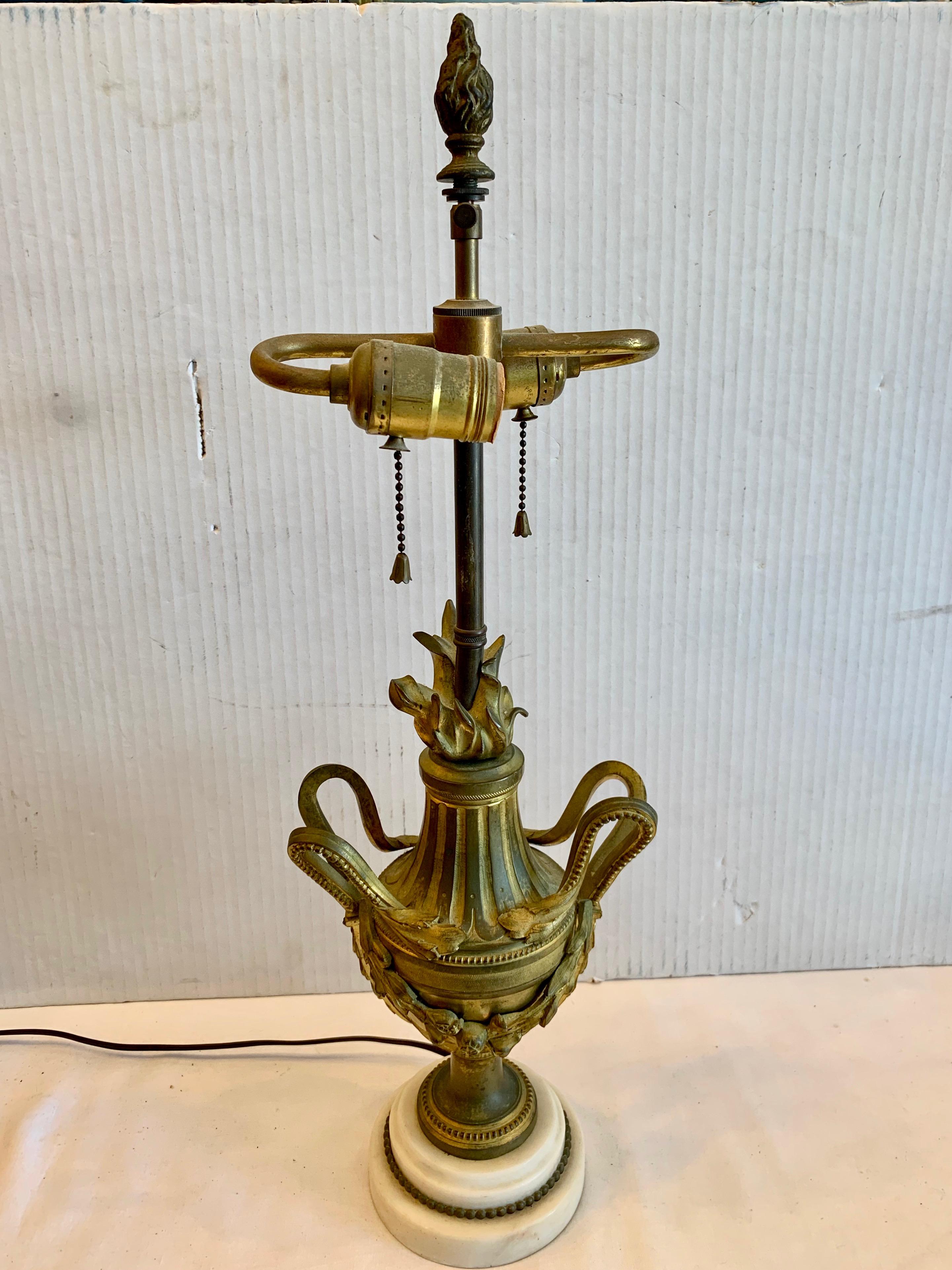 19th Century 19TH Century Dore' Bronze Table Lamp For Sale