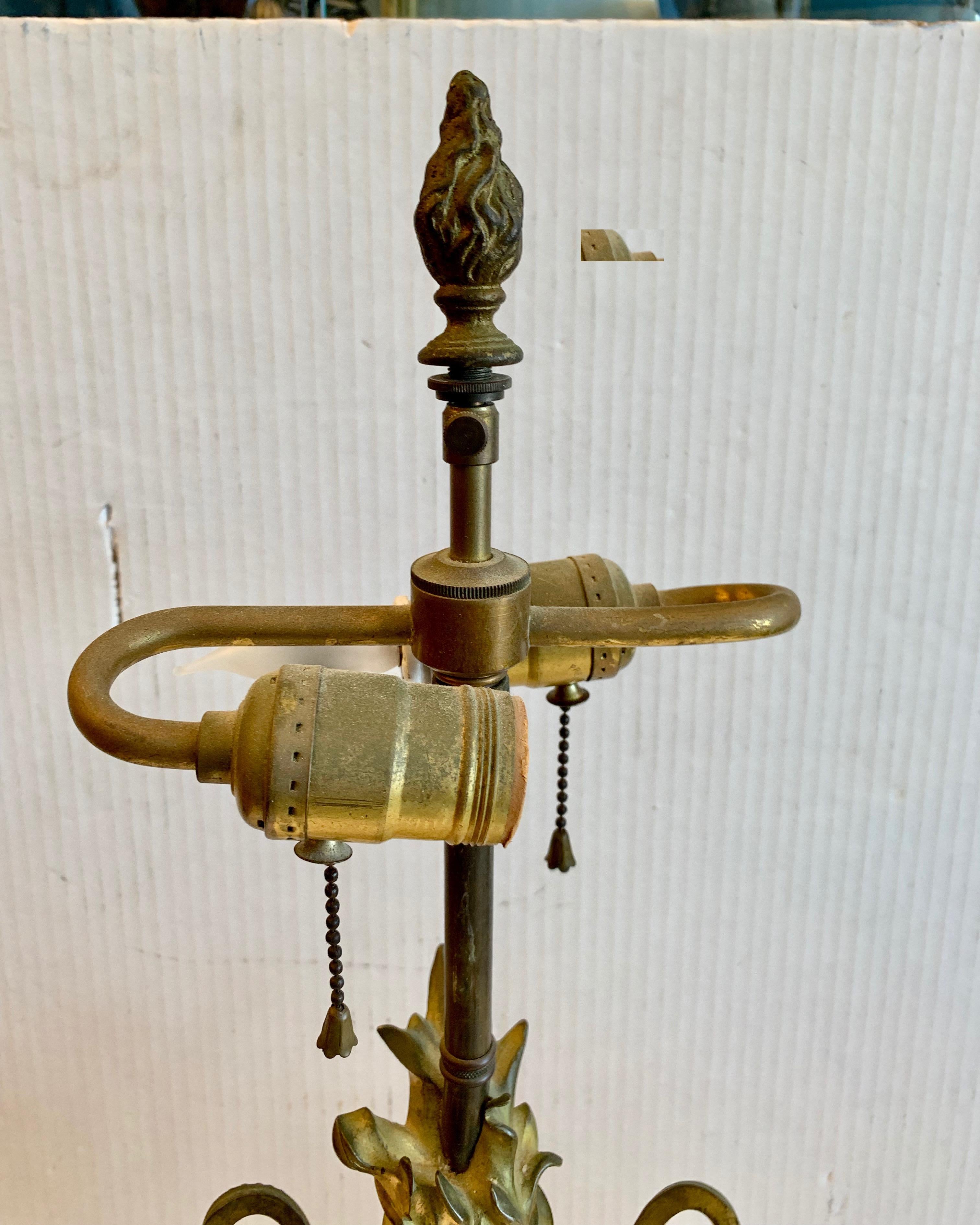 19TH Century Dore' Bronze Table Lamp For Sale 3