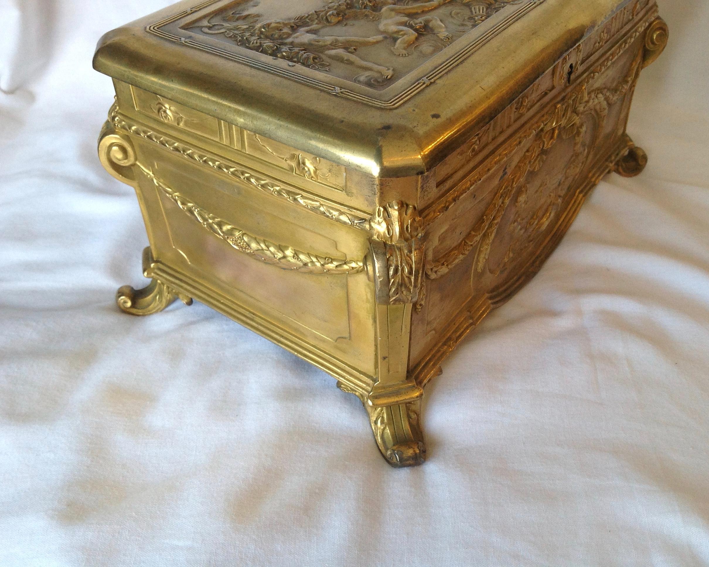 19th Century Doré Jewel Box 6