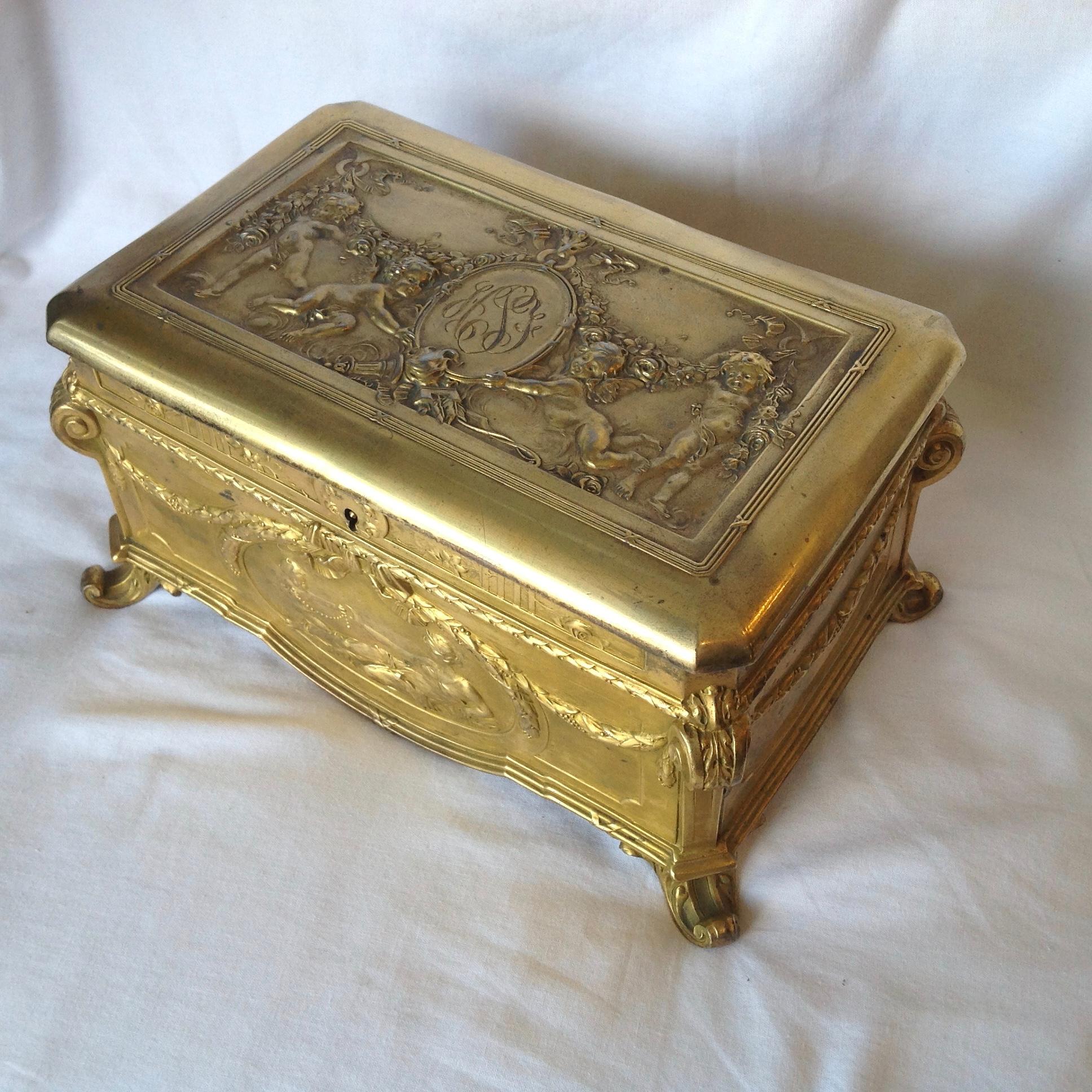 Gilt 19th Century Doré Jewel Box