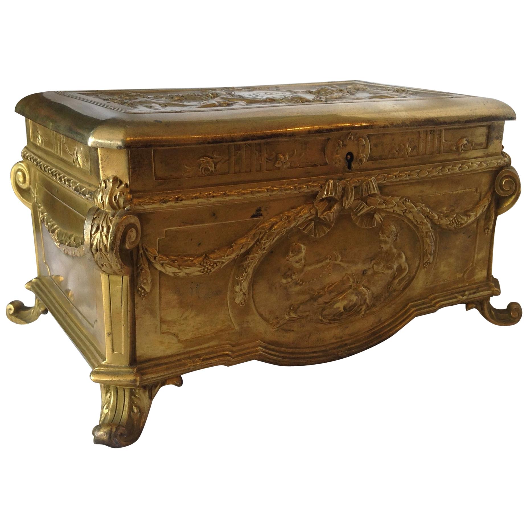 19th Century Doré Jewel Box