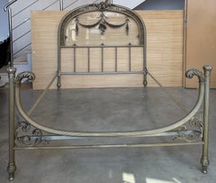 19th Century Double Bedroom French Belle Époque Bronze Iron Brass and Glass