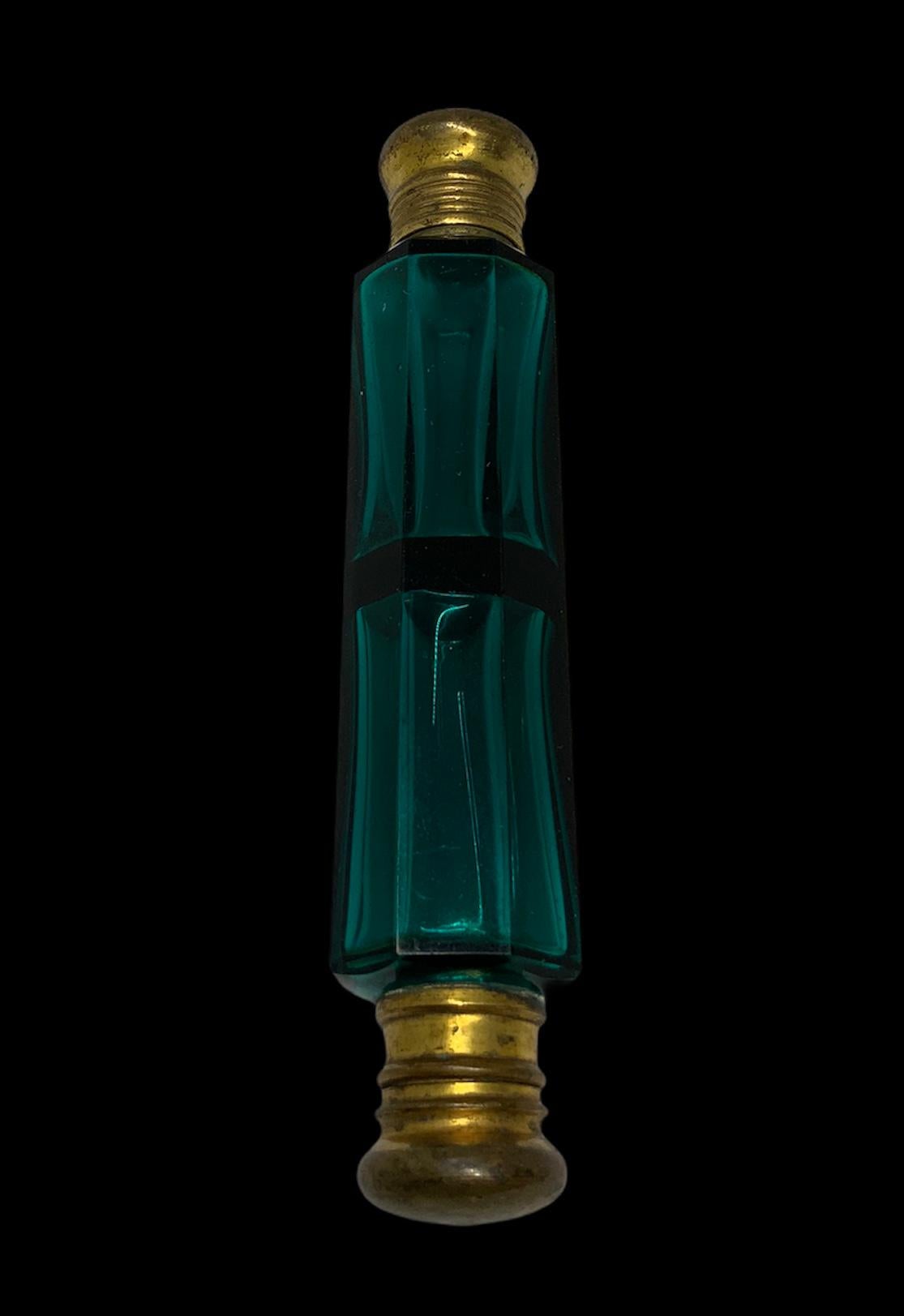 English 19th Century Double Ended Scent Glass Bottle