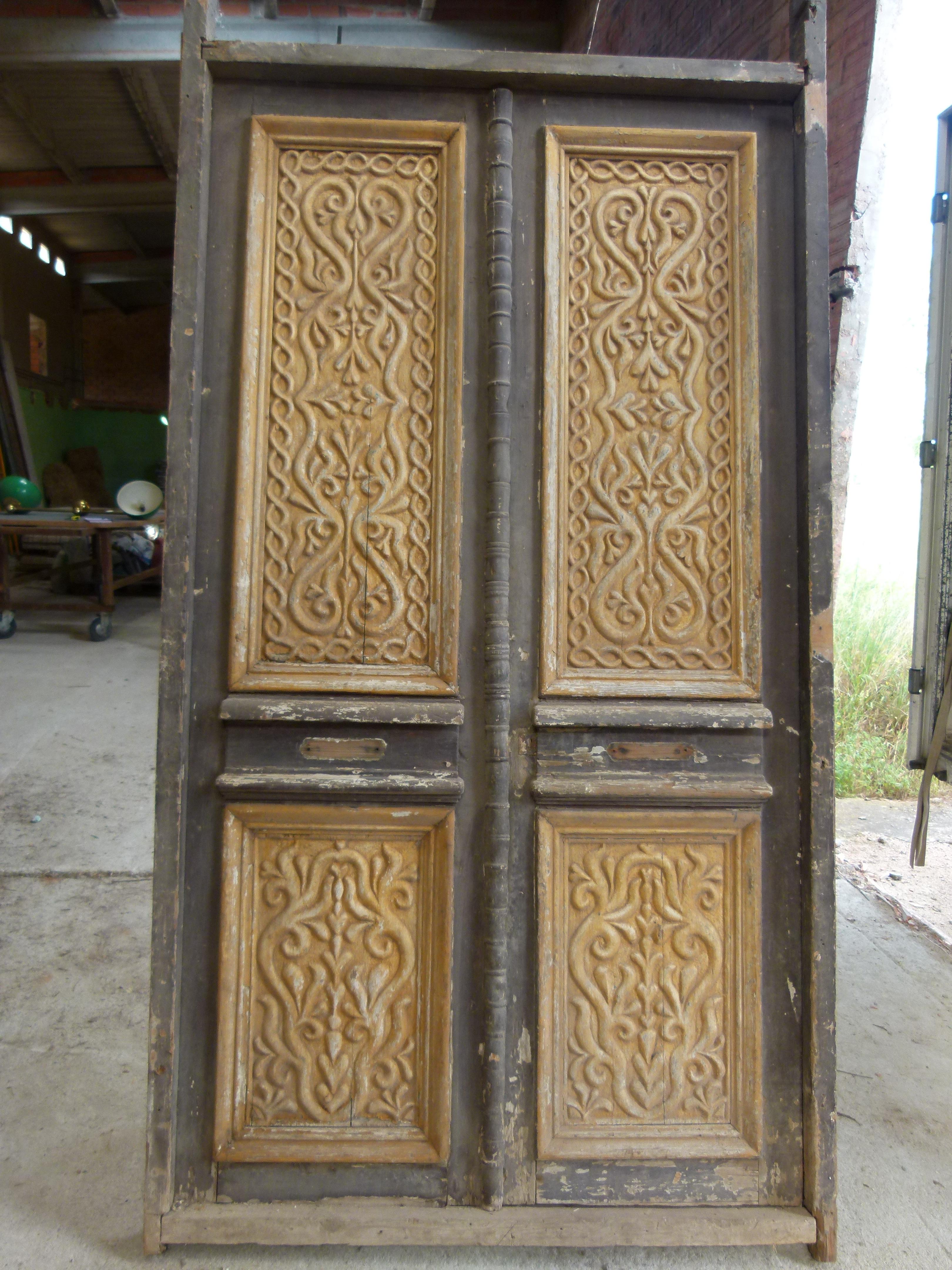 Doppeltür im Art nouveau-Stil des 19. Jahrhunderts, Spanien (Spanisch) im Angebot