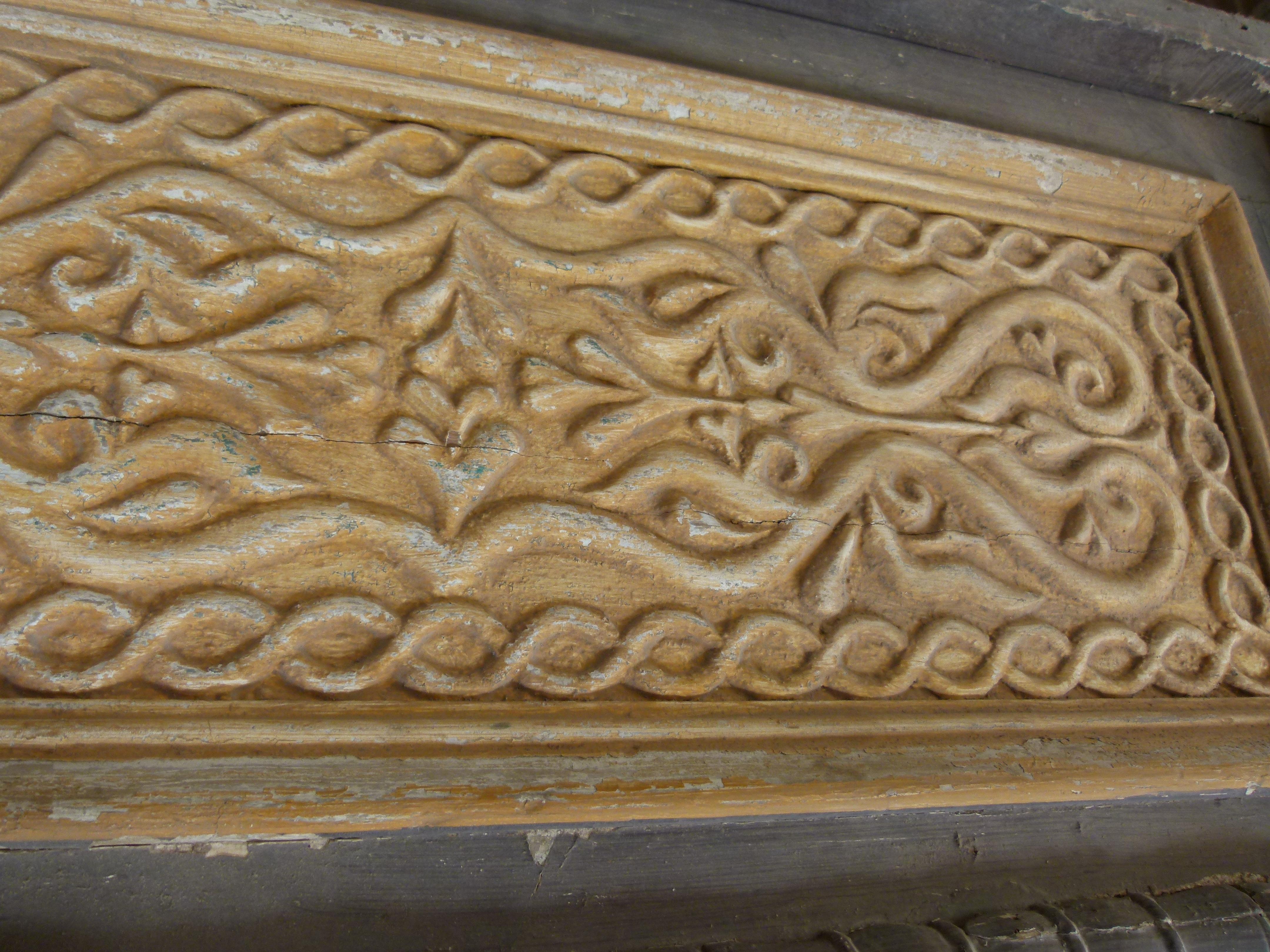 Carved 19th Century Double Front Door in Art Nouveau Style, Spain For Sale