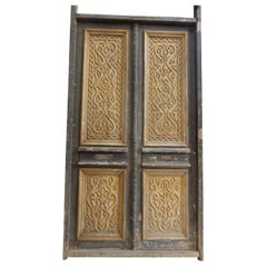 Antique 19th Century Double Front Door in Art Nouveau Style, Spain