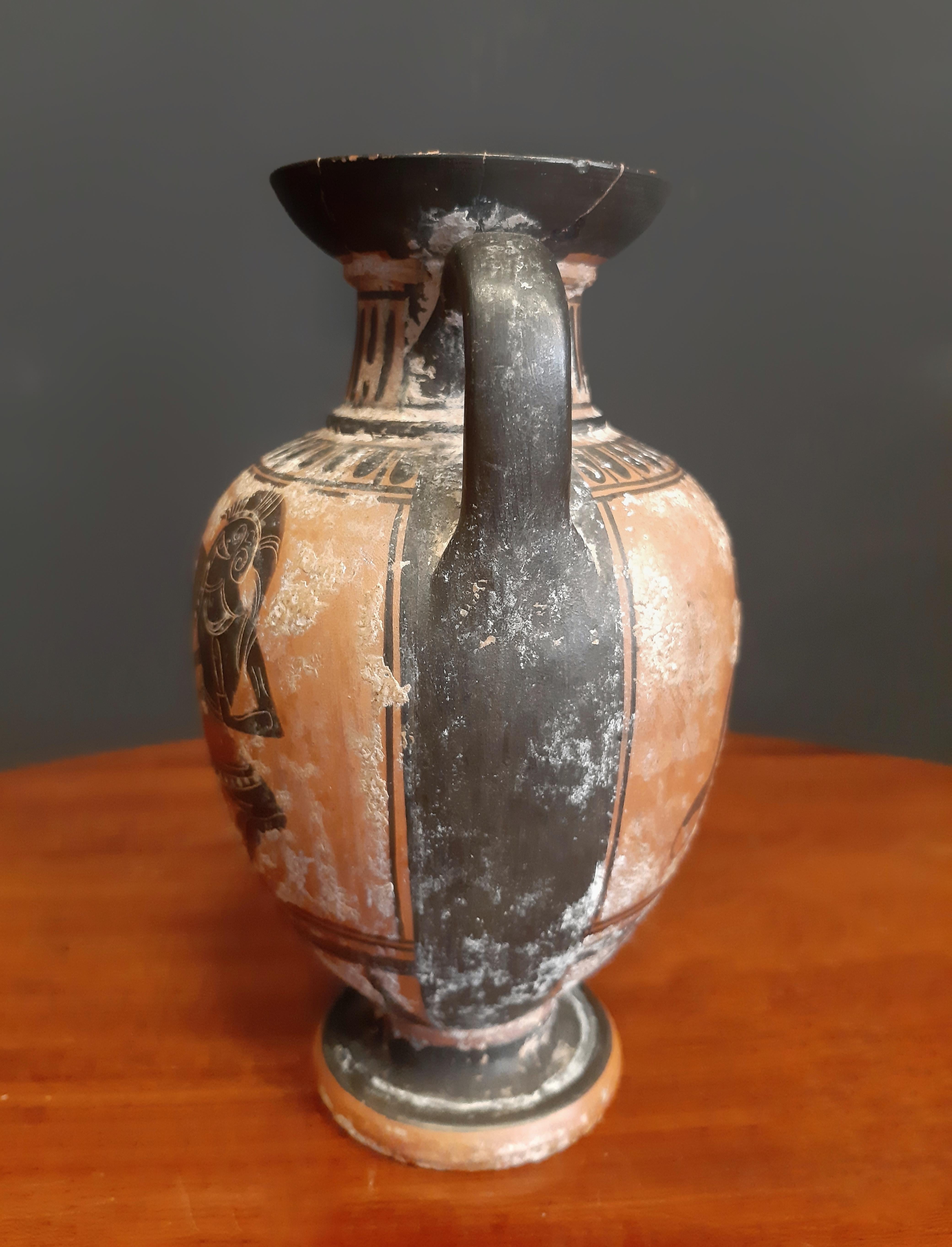 Terre cuite XIXème siècle, Vase à double anse de style grec classique