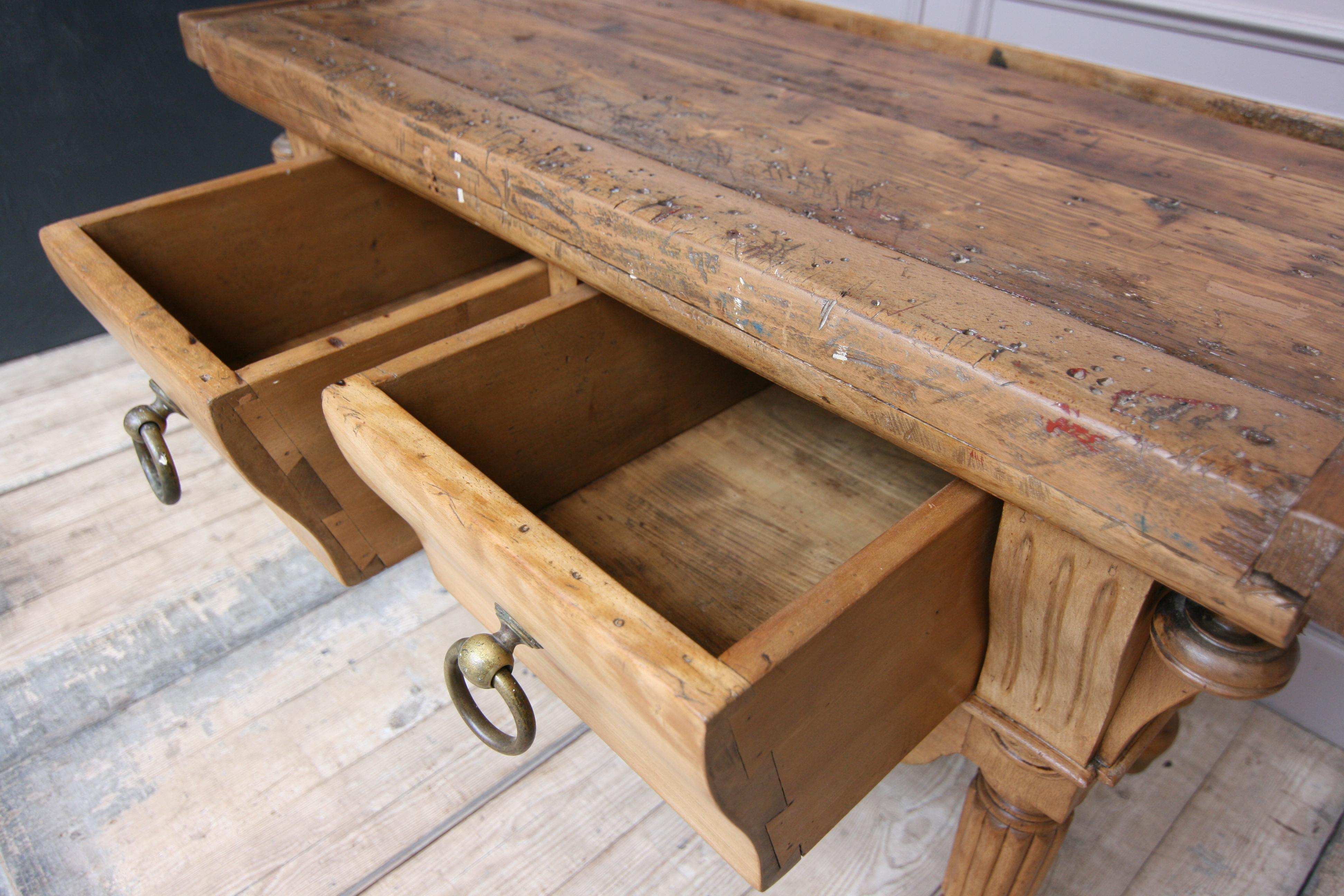 19th Century Double Sided Louis Philippe Butchers Block Table 5