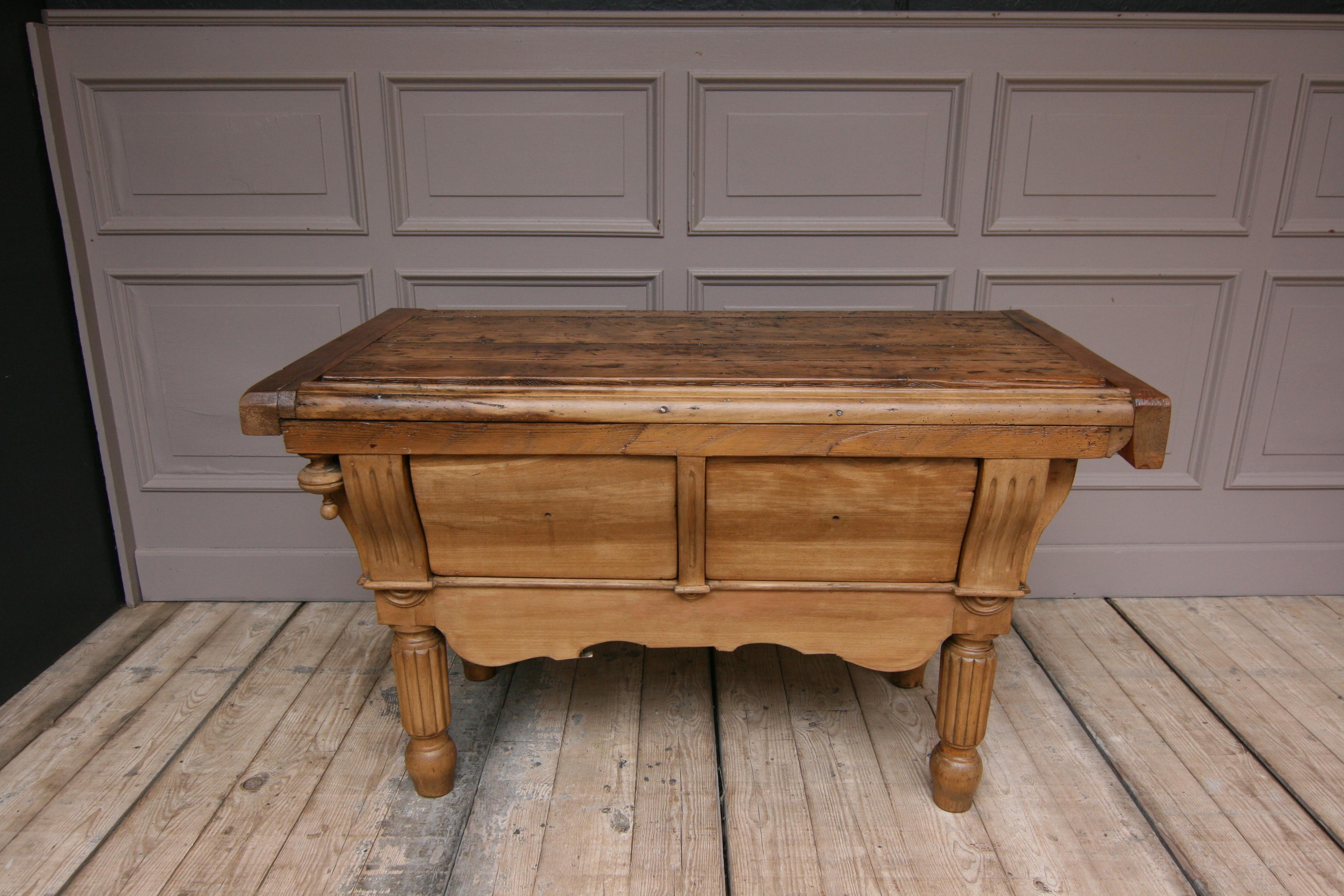 19th Century Double Sided Louis Philippe Butchers Block Table 9