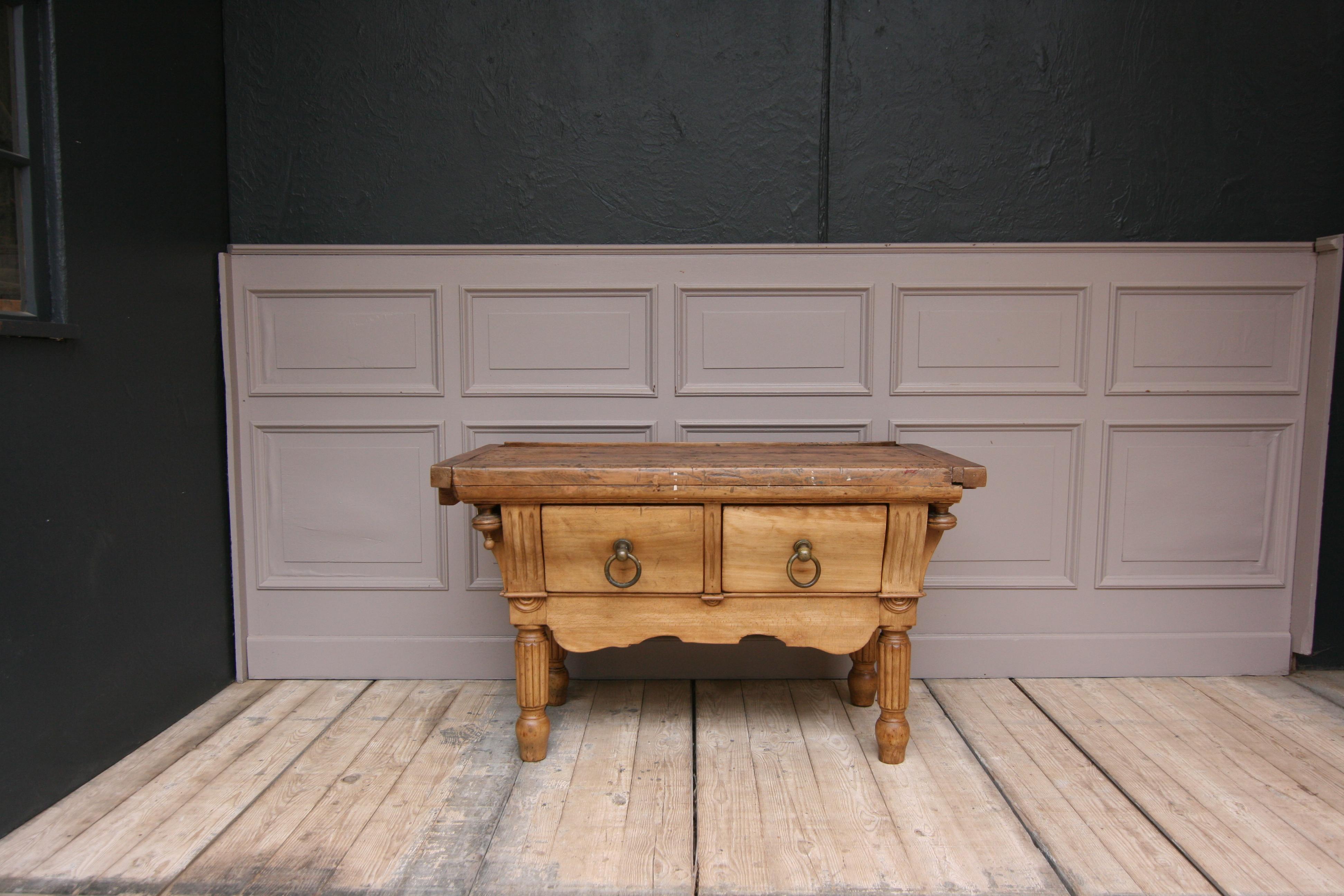 French 19th Century Double Sided Louis Philippe Butchers Block Table