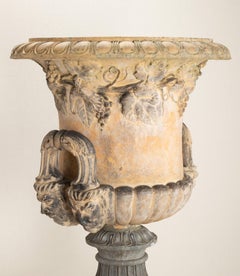 19th Century Doulton Lambeth Centrepiece Garden Urn on Pedestal