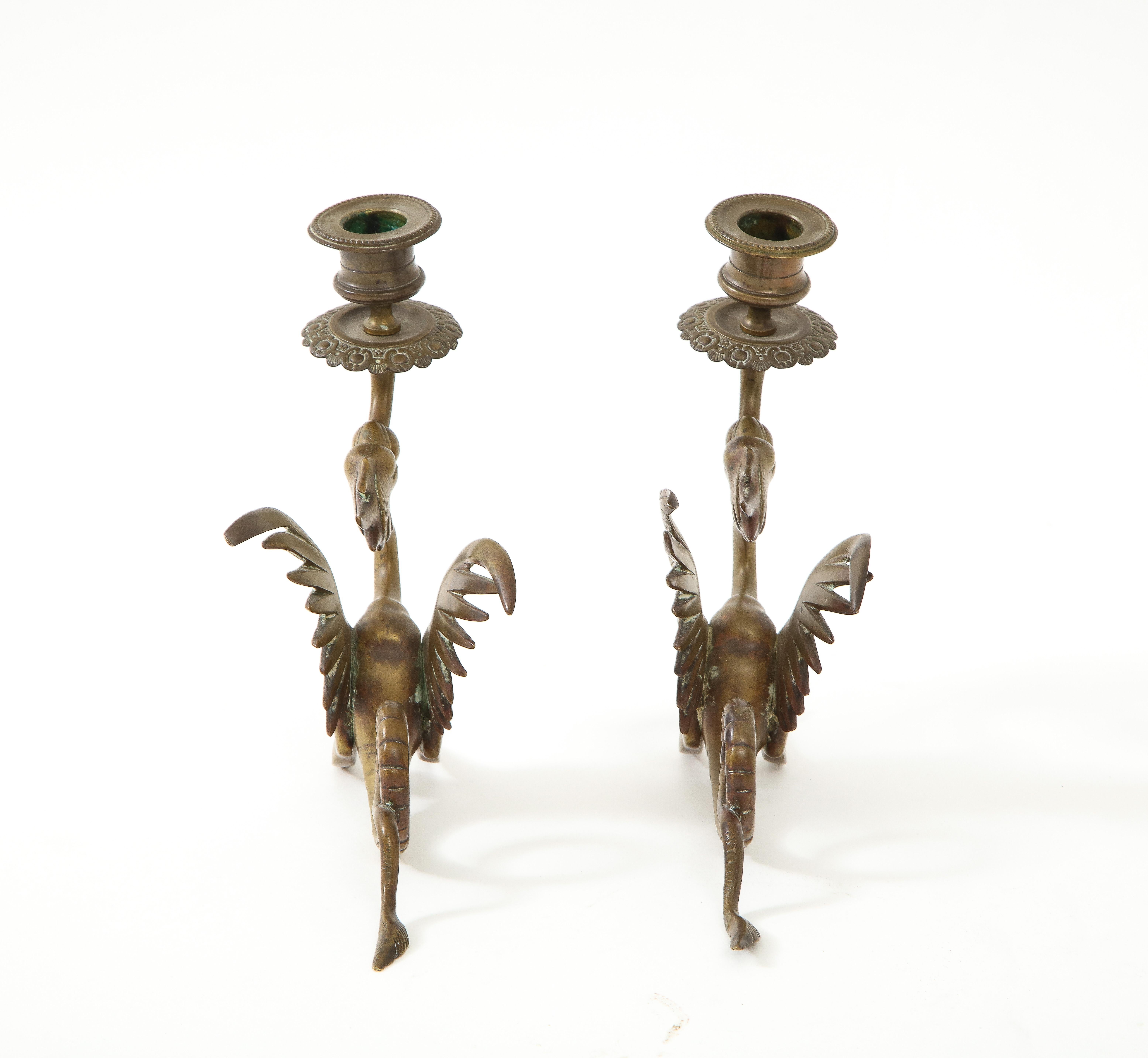 19th Century Dragon Candlesticks 1