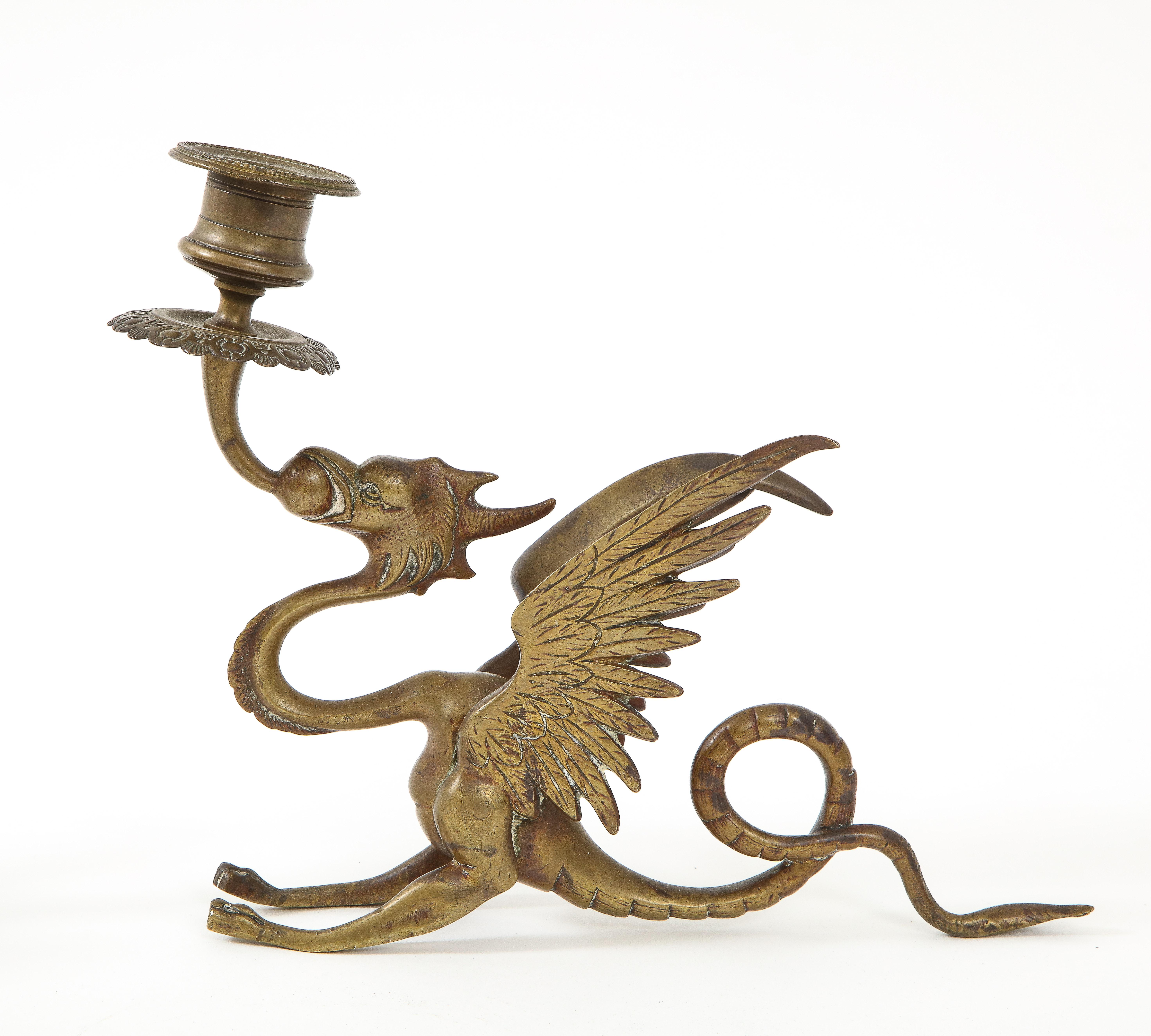19th Century Dragon Candlesticks 3