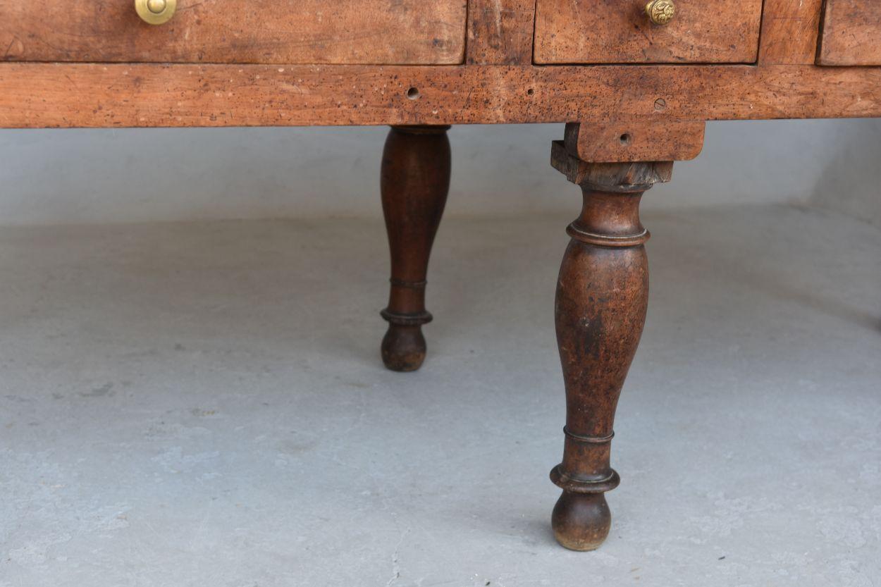 French 19th Century Draper Table Charles X Period in Walnut