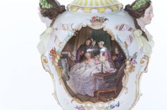 19th Century Dresden Porcelain Decorative Urn