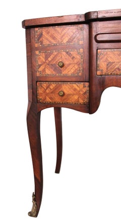 19th Century Dressing Table Vanity Unit French Louis XV Style Marquetry