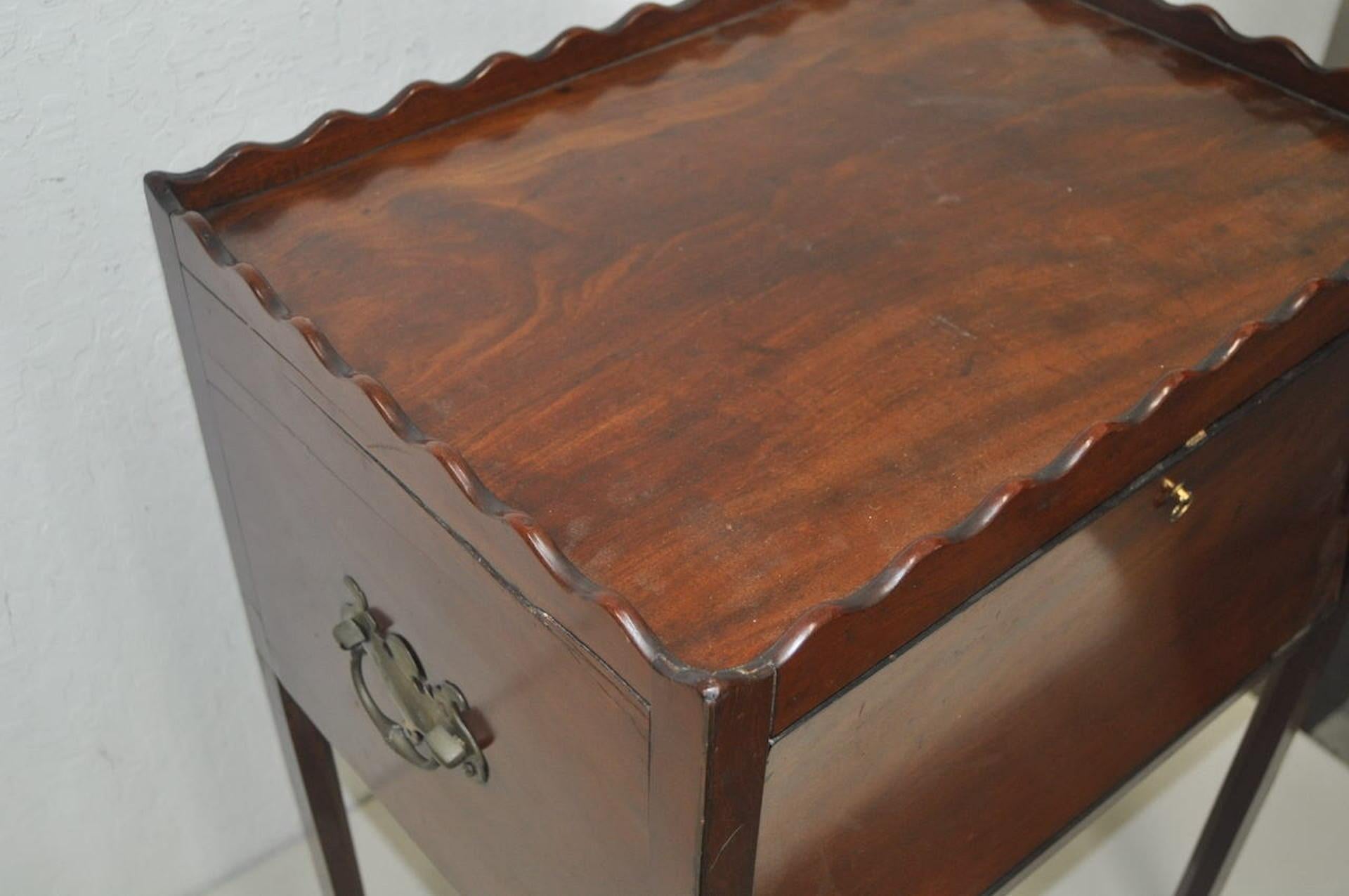 Late Victorian 19th Century Drop Front Rosewood Cabinet / Side Table