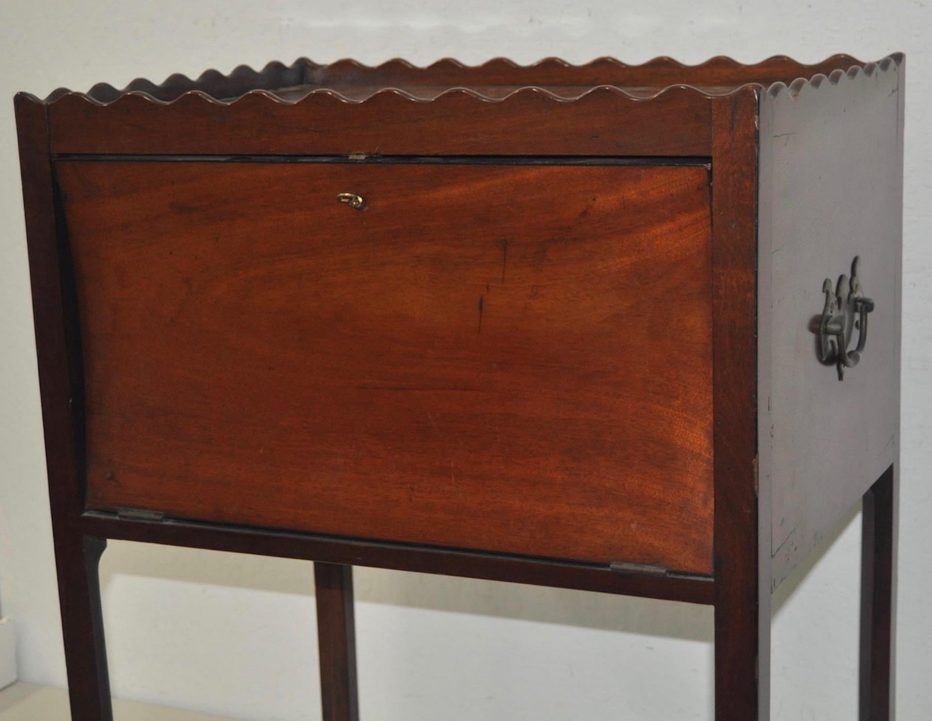 English 19th Century Drop Front Rosewood Cabinet / Side Table