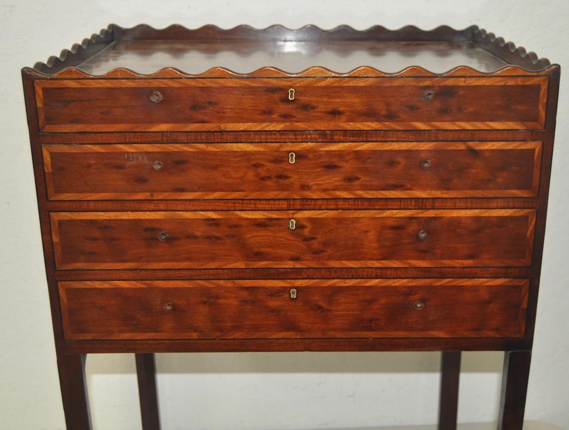19th Century Drop Front Rosewood Cabinet / Side Table 2