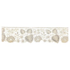 Used 19th Century Duchesse Brussels lace border 