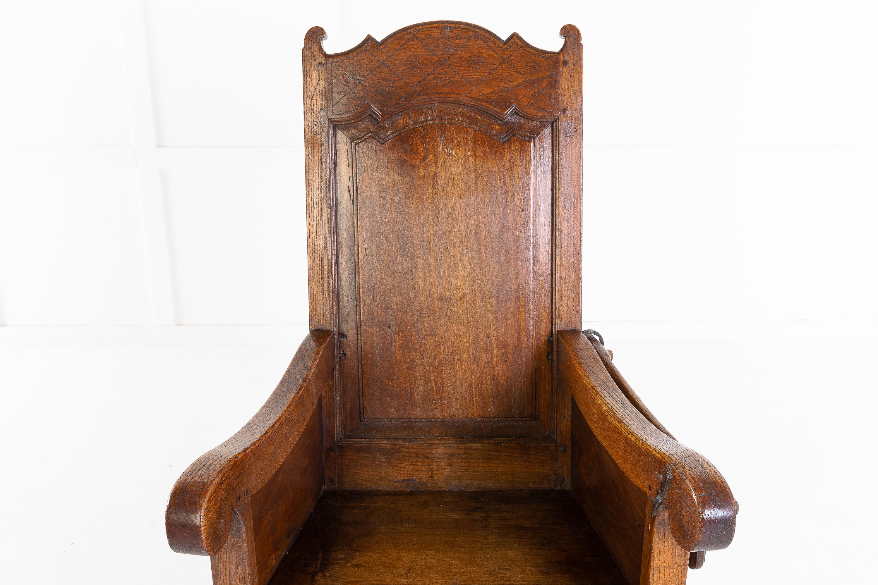 Niederländischer Lammfellstuhl aus Eschenholz, 19. Jahrhundert im Angebot 1