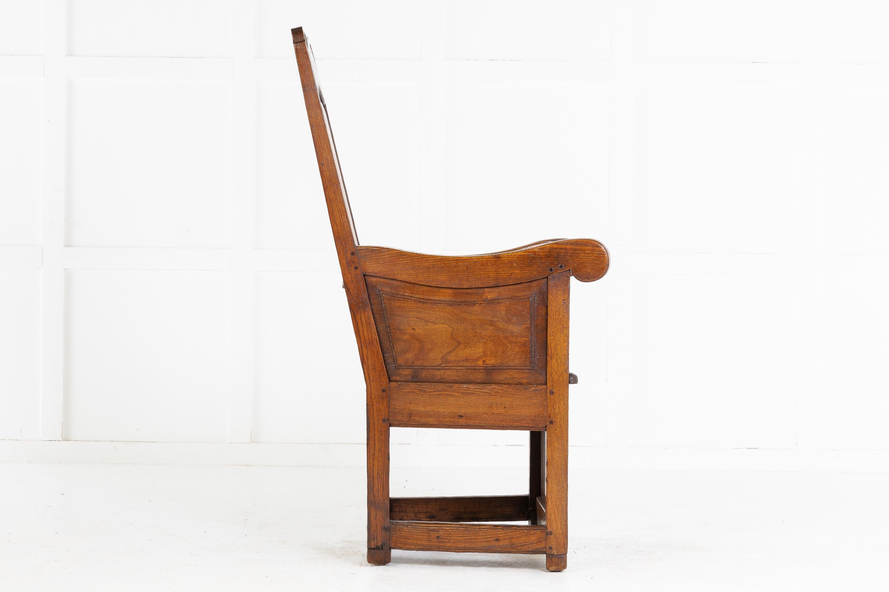 Chaise en agneau de frêne hollandais du 19ème siècle en vente 1
