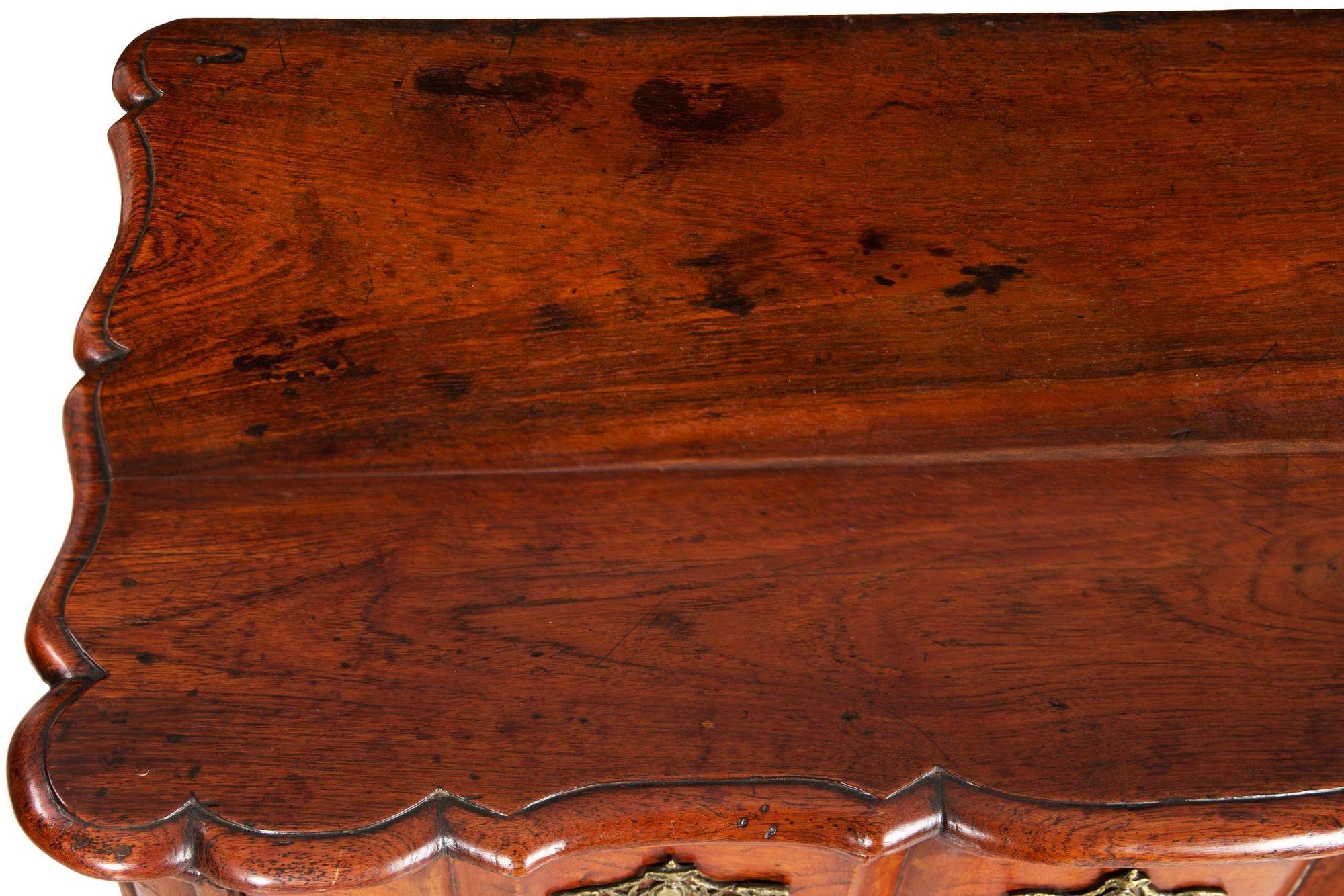 19th Century Dutch Baroque Style Oak Chest of Drawers For Sale 11