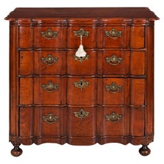 19th Century Dutch Baroque Style Oak Chest of Drawers