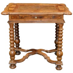 19th Century Dutch Baroque Walnut Side Table