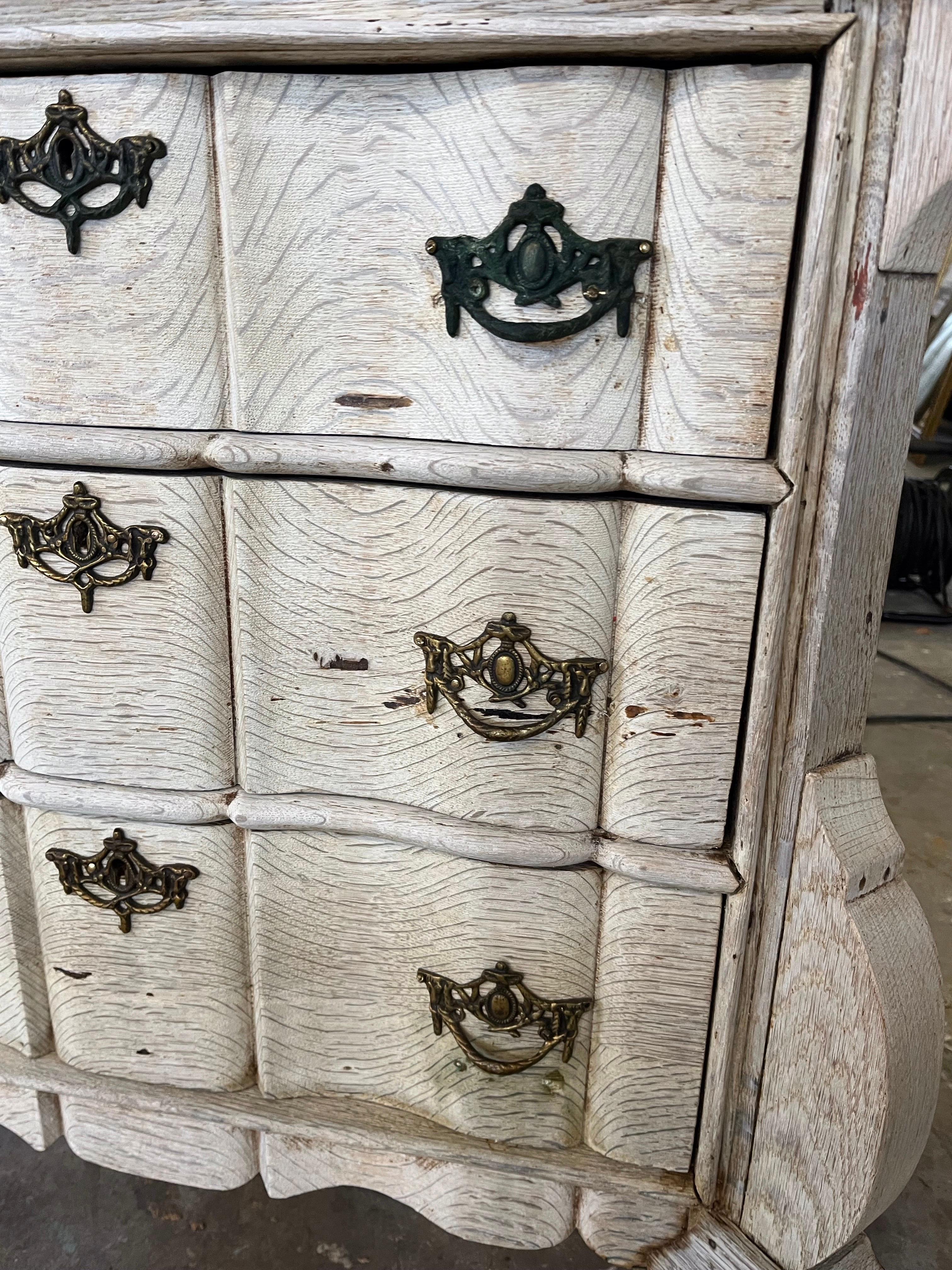 19th Century Dutch Bleached Oak Chest of Drawer 7
