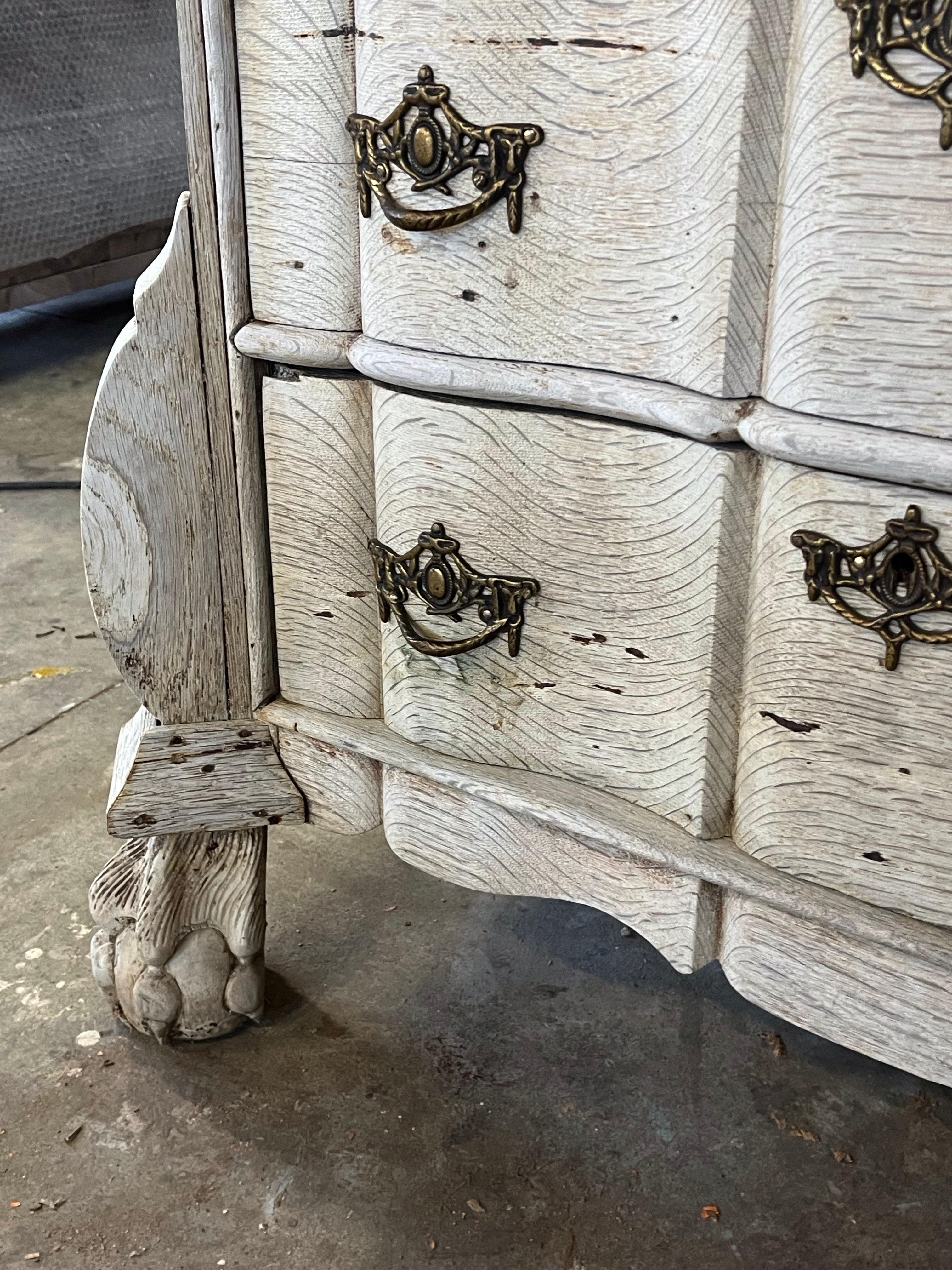 19th Century Dutch Bleached Oak Chest of Drawer 2